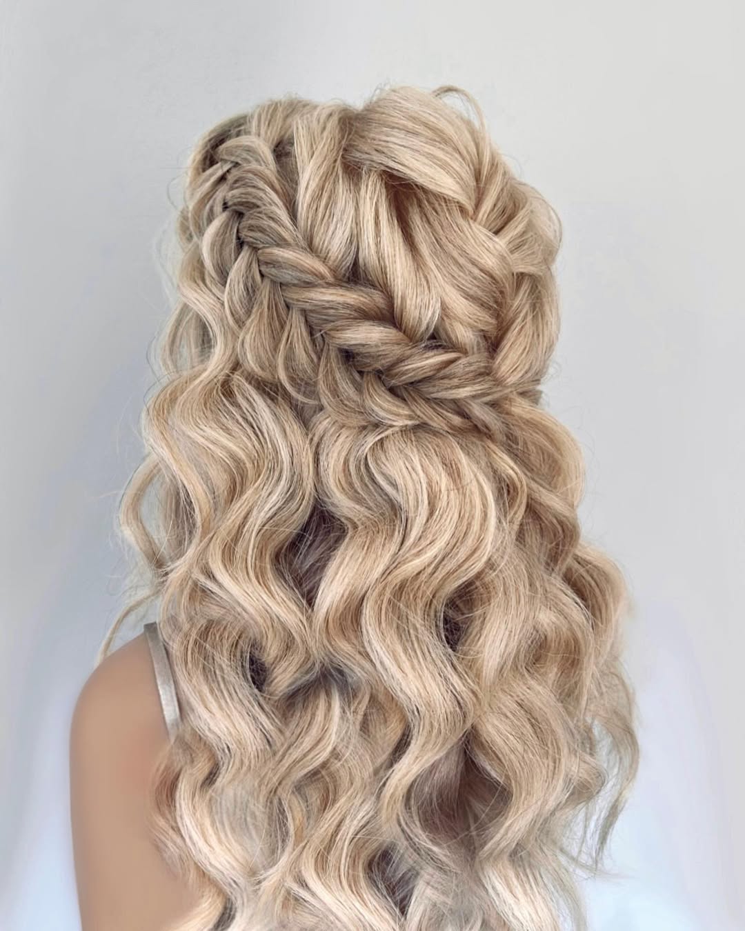 Braided Crown With Loose Waves