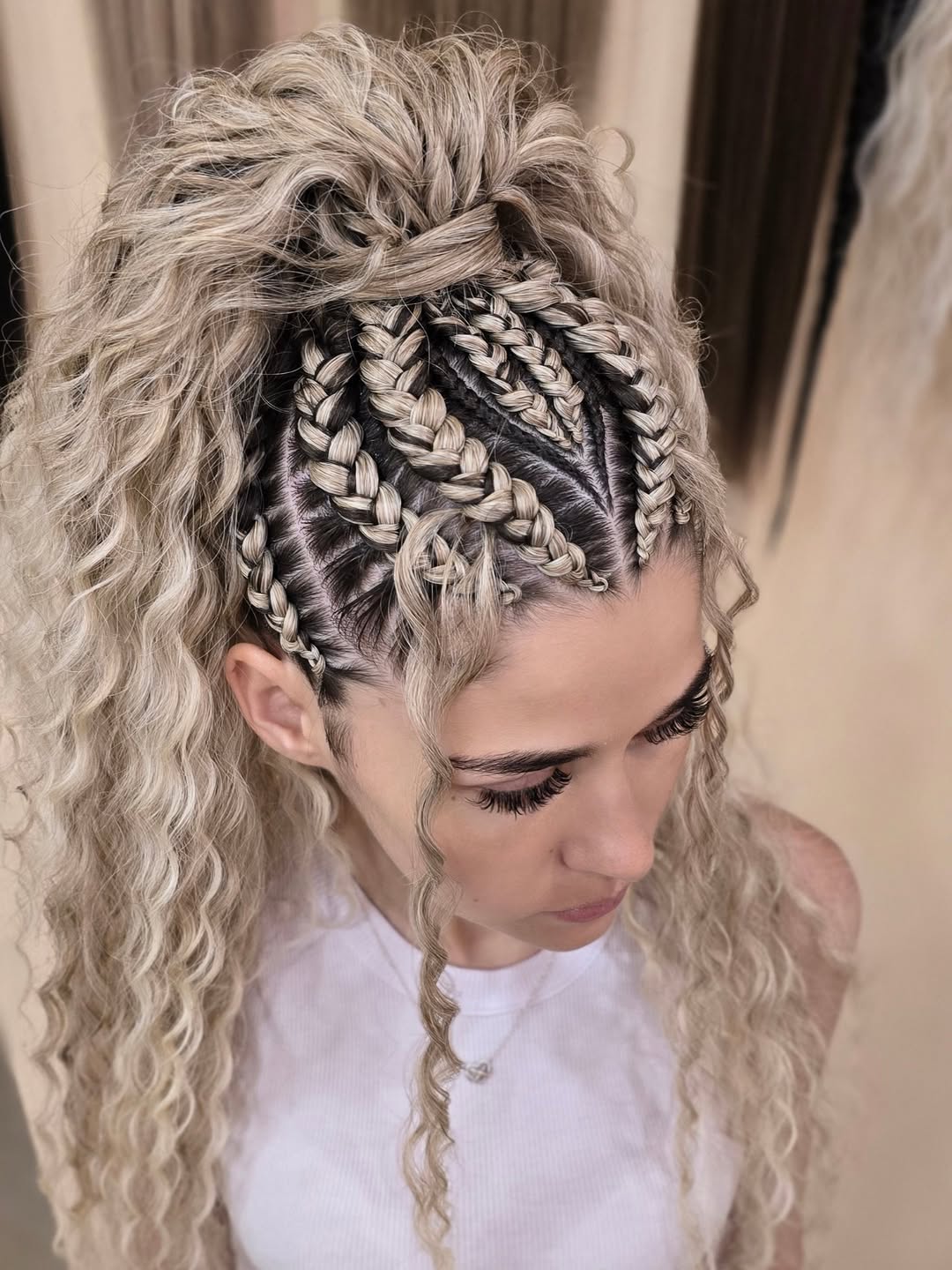 Braided Crown With Loose Waves