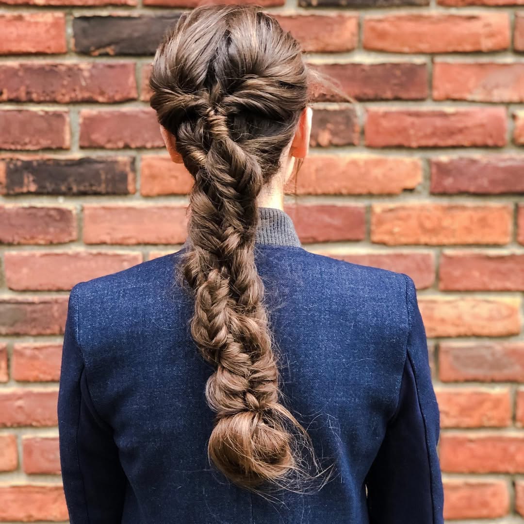 Braided Fishtail With Crown Braid Accent