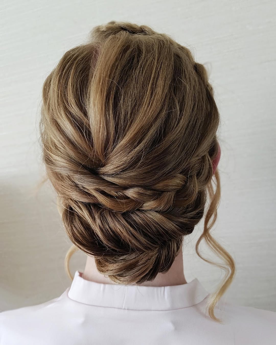 Braided Low Bun Romantic Updo