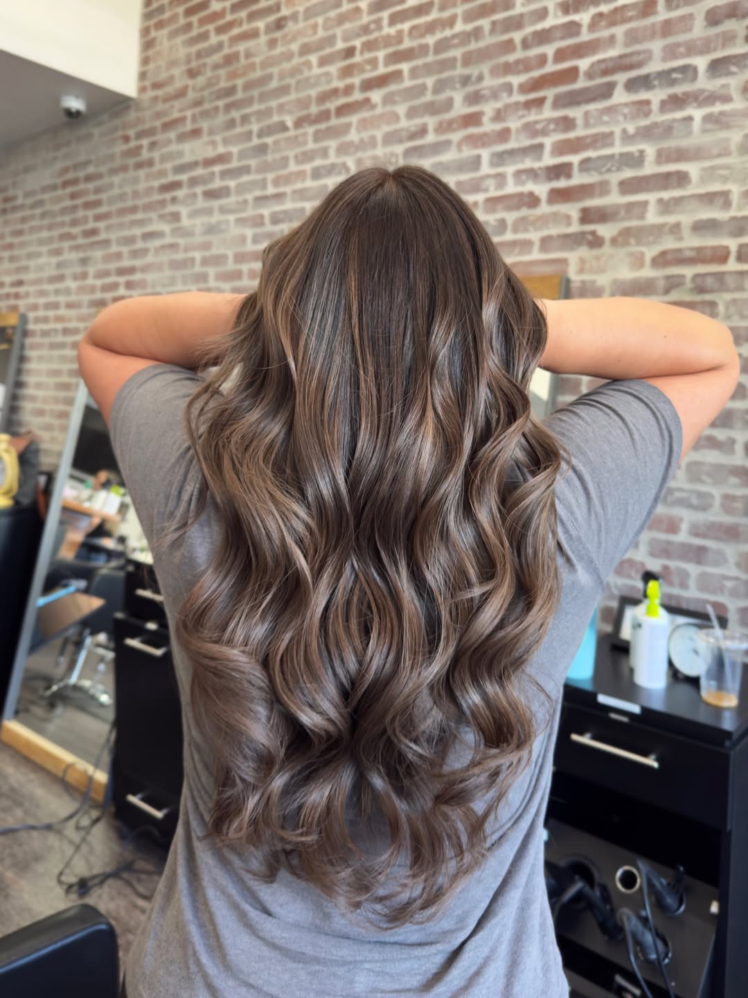 Brunette Balayage With Soft Wavy Texture