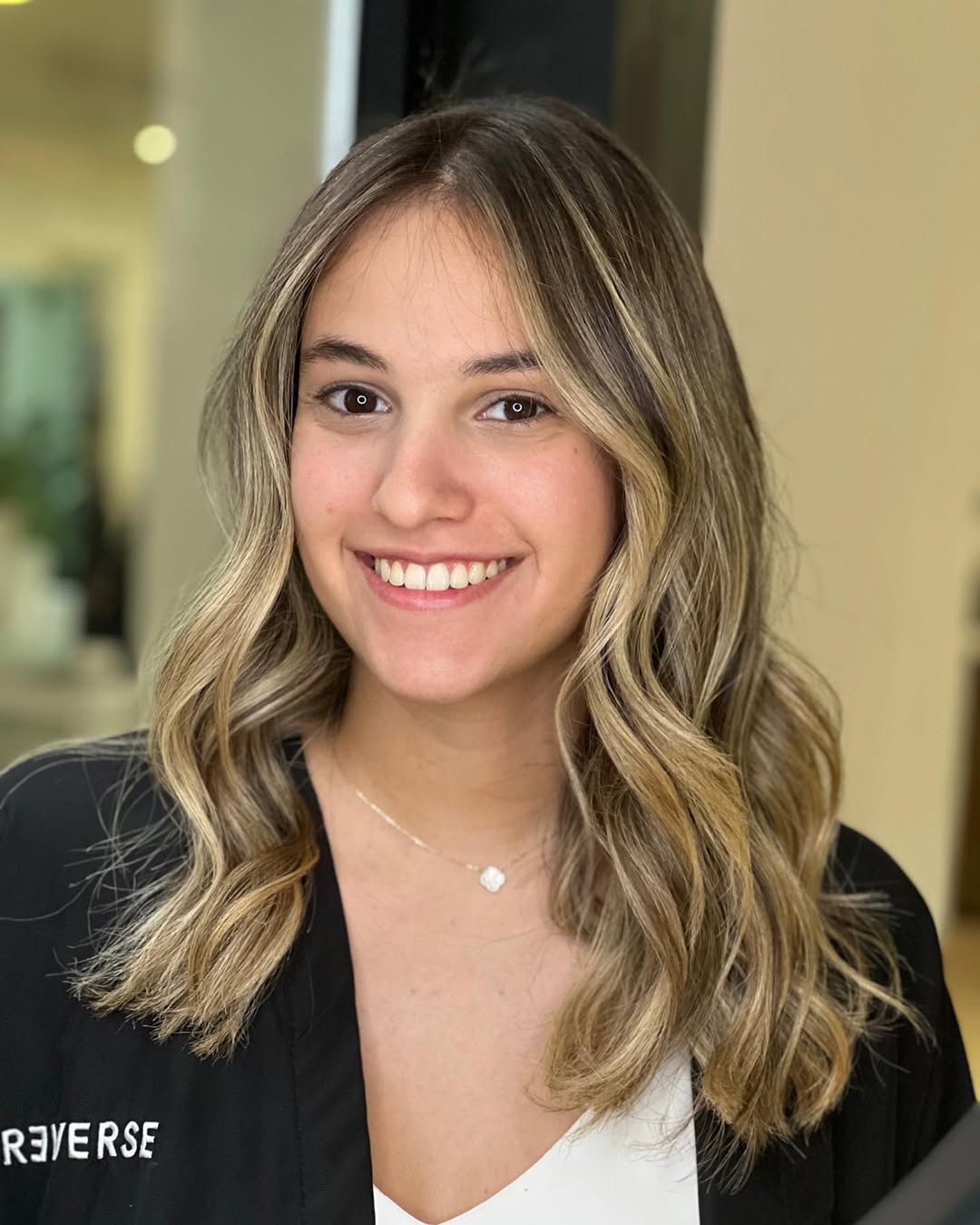 Caramel Blonde Balayage with Soft Waves
