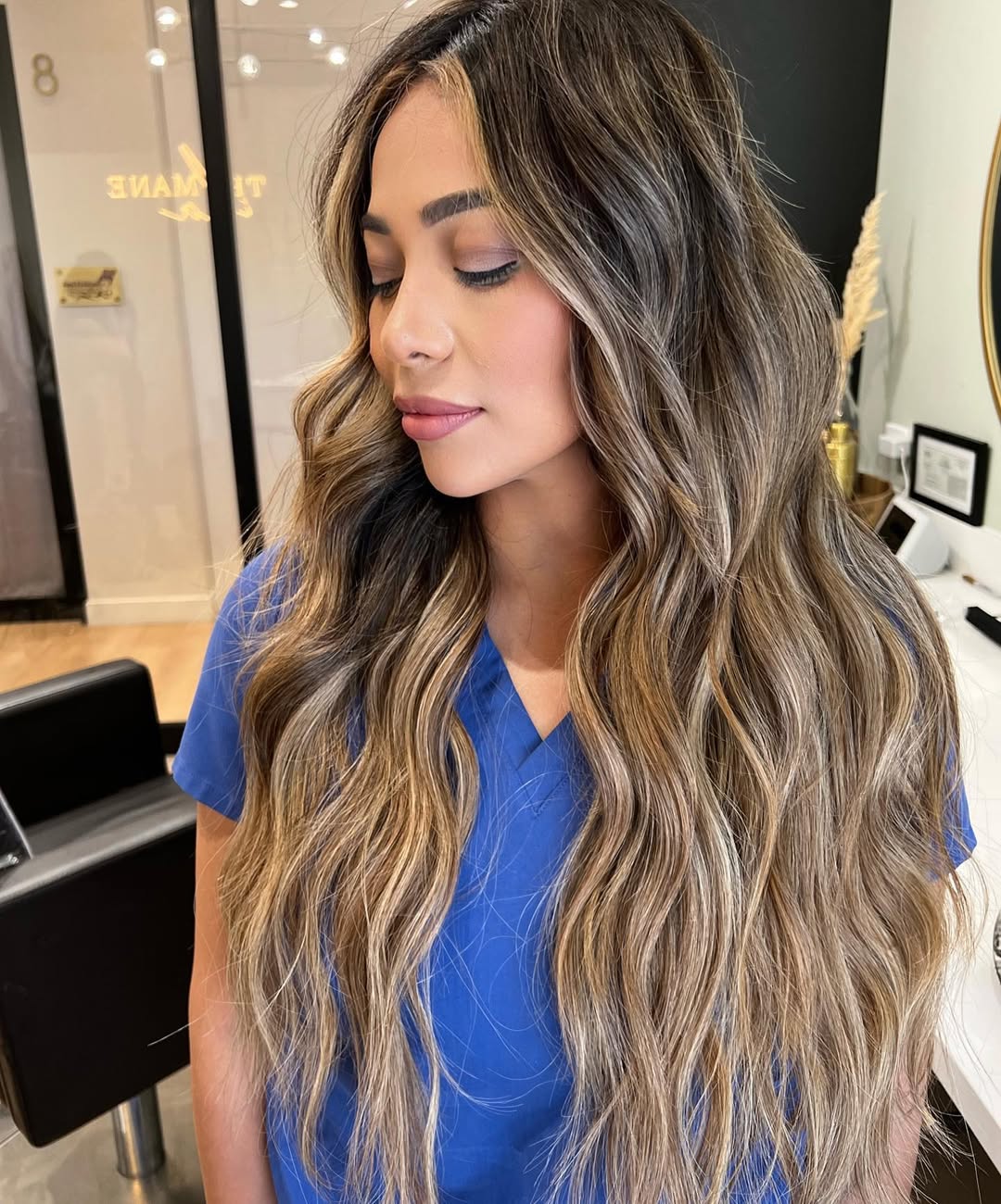 Caramel Brunette Balayage With Loose Waves