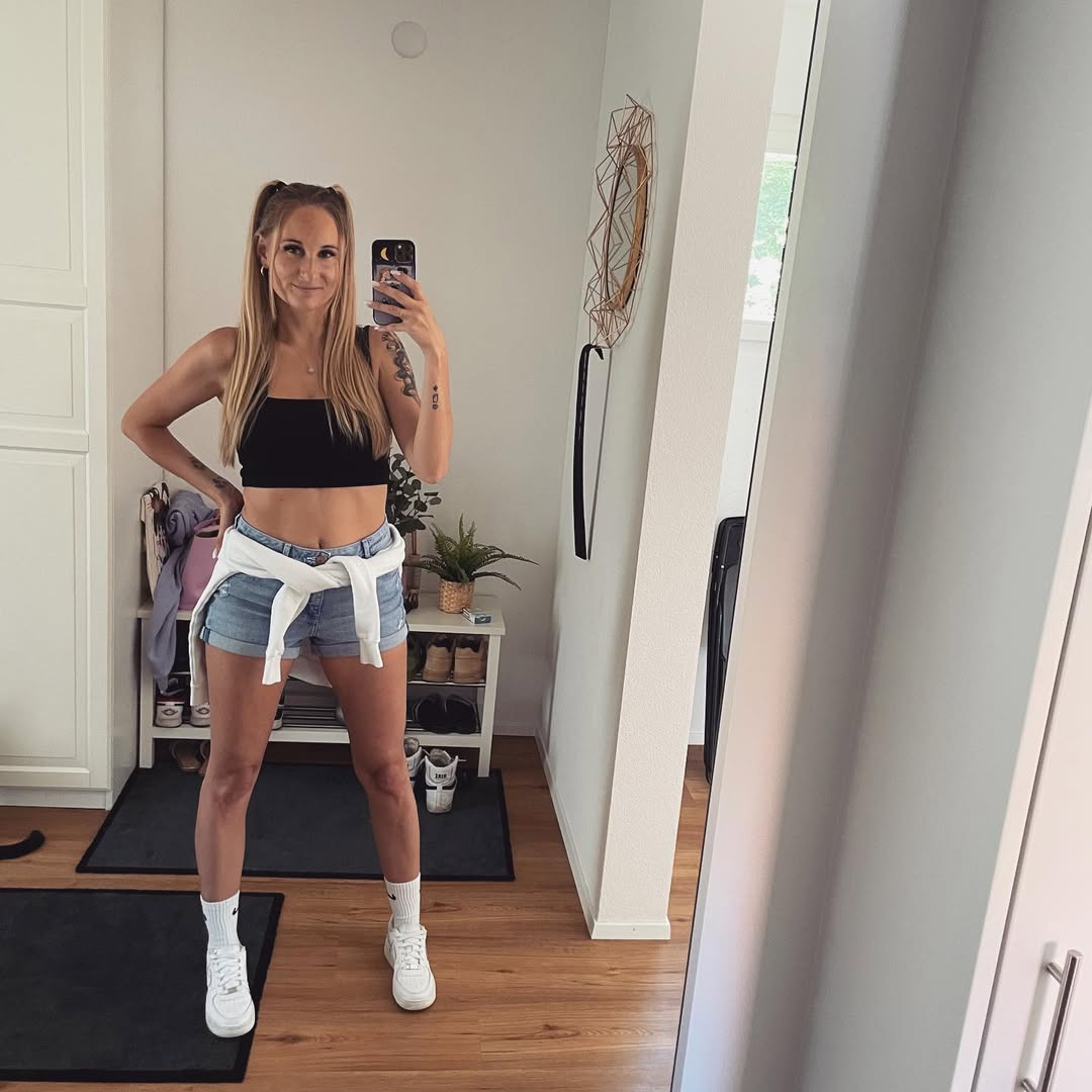 Casual Denim Shorts And Crop Top Festival Look