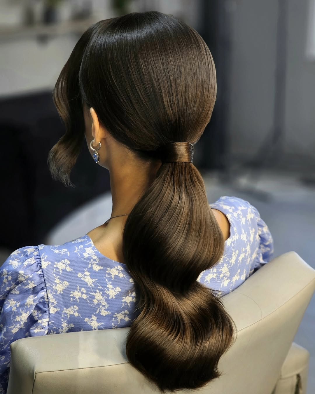 Chic Wrapped Low Ponytail With Hollywood Waves
