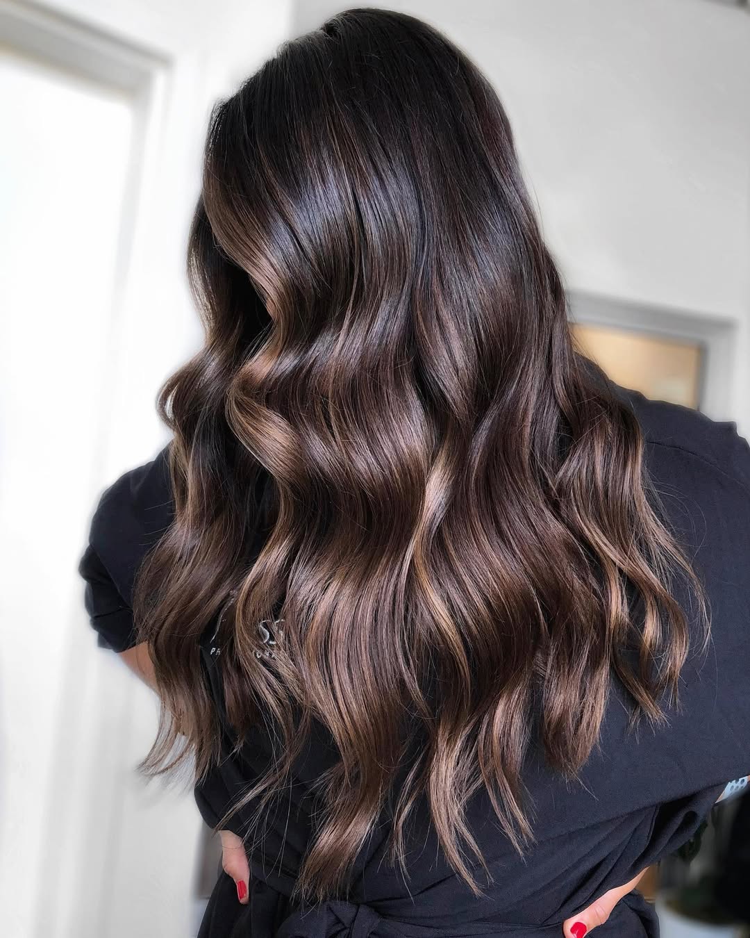 Chocolate Babylights On Brunette Waves