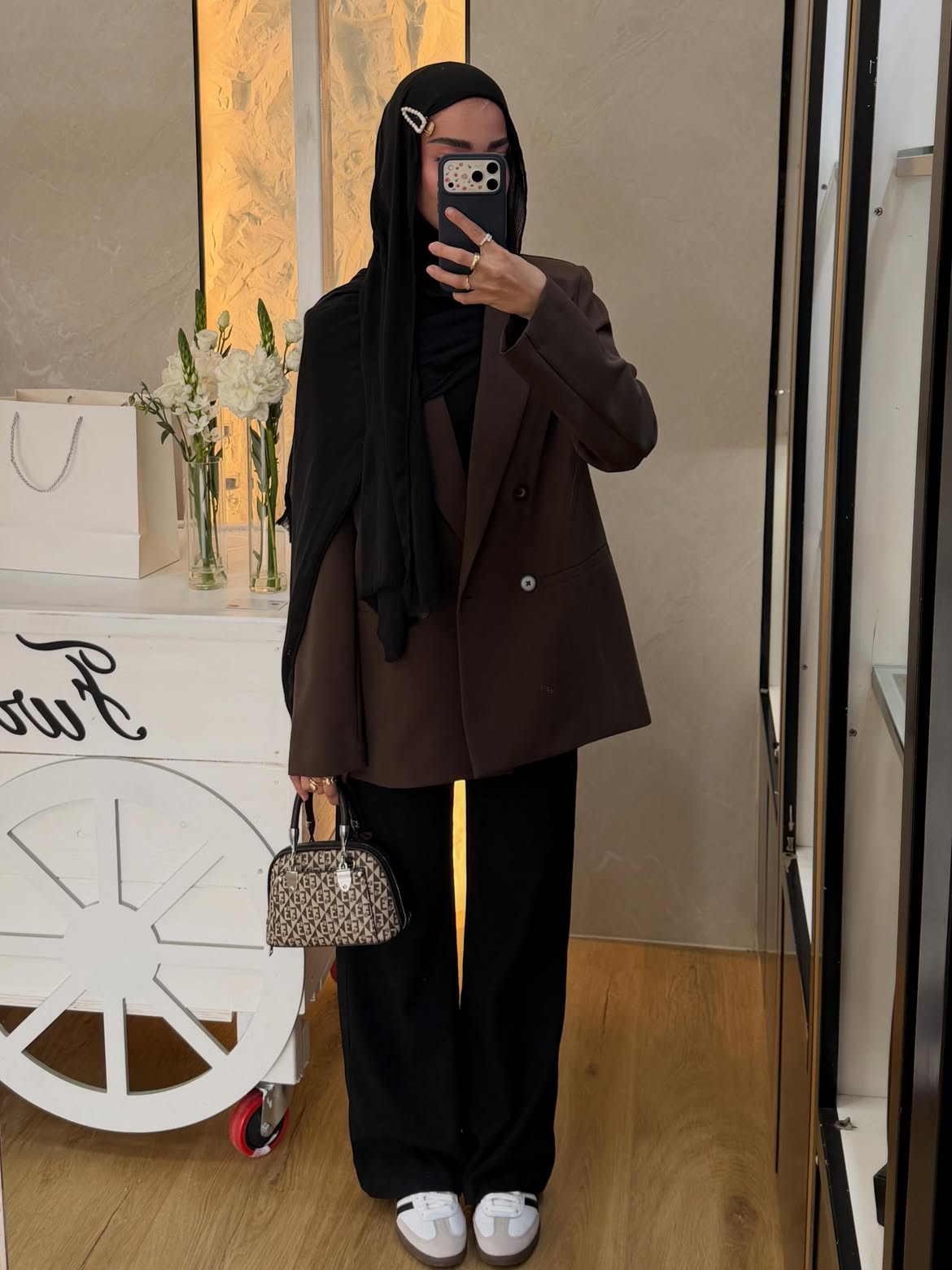 Chocolate Brown Blazer For Chic Business Casual