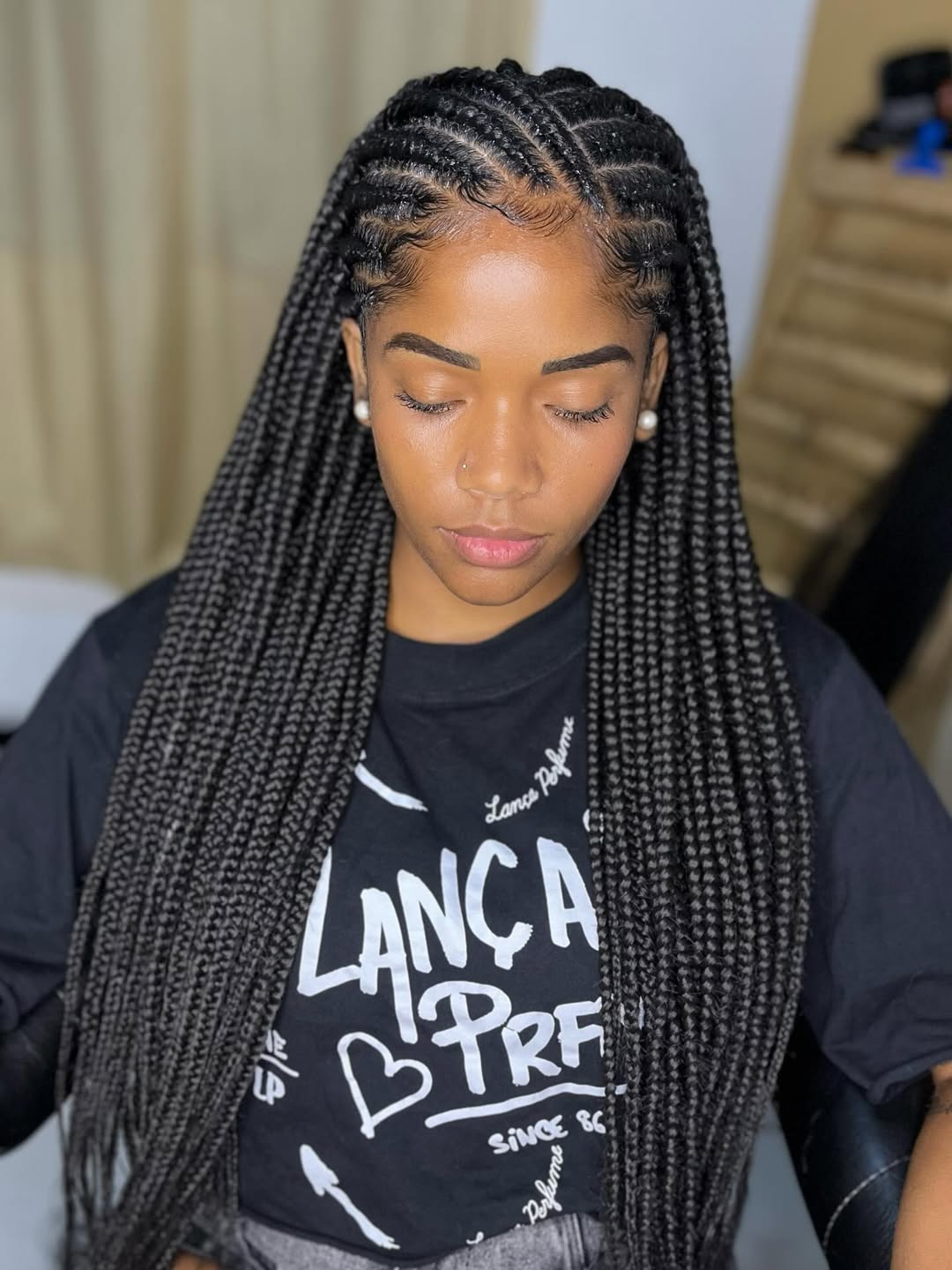 Classic Fulani Braids With Sleek Edges