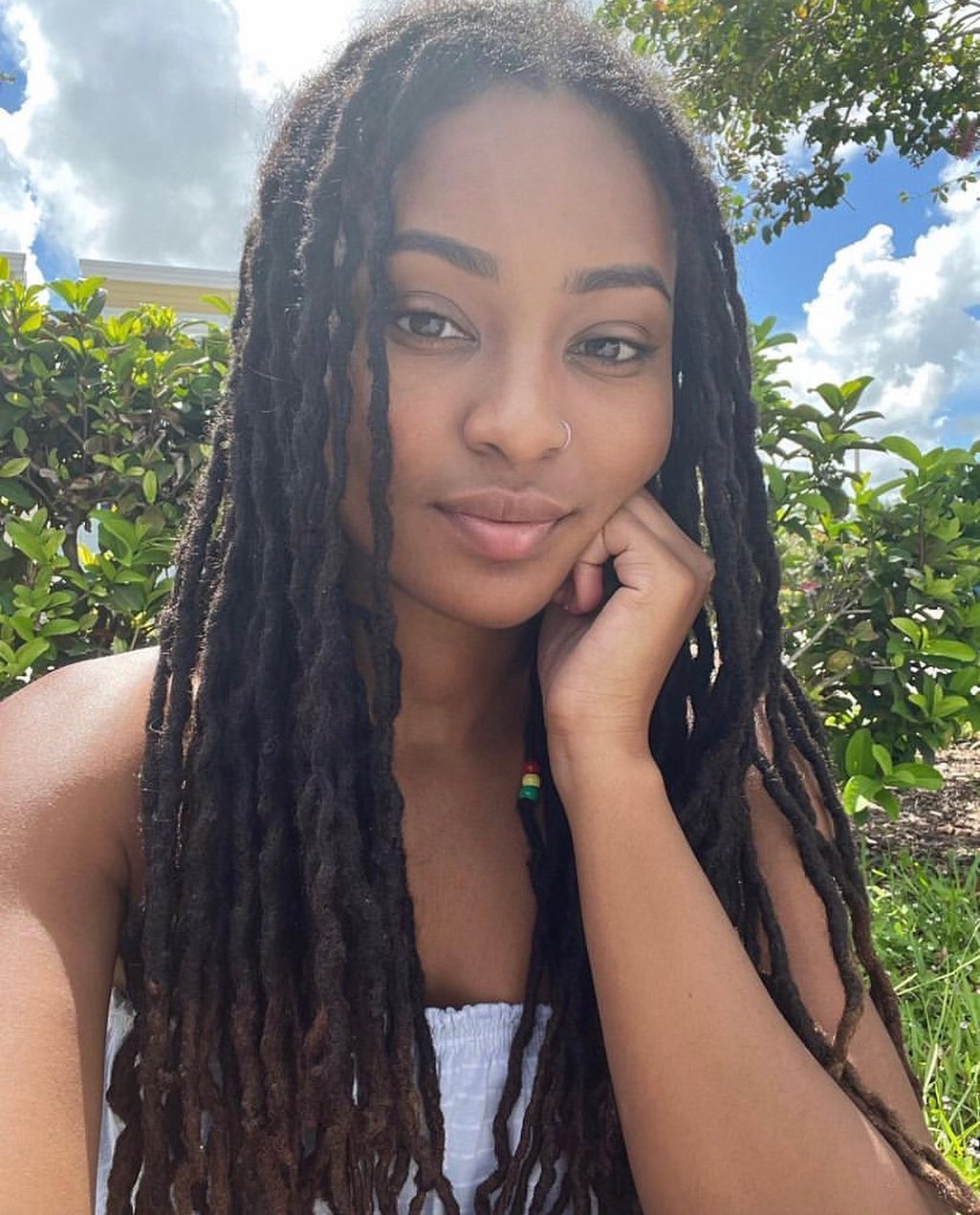 Classic Mid-Back Locs With Natural Texture