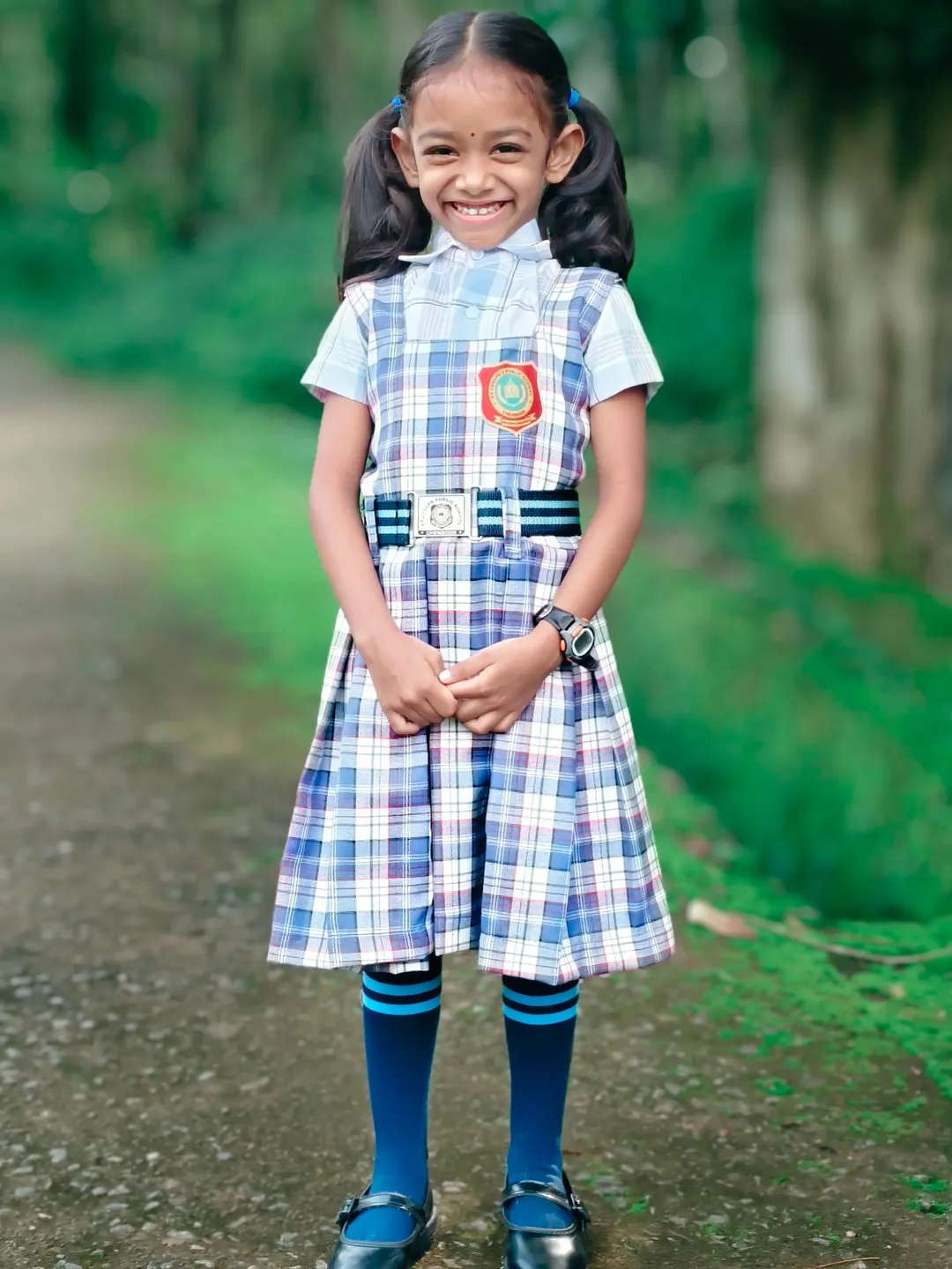 Classic Plaid Primary School Uniform Look