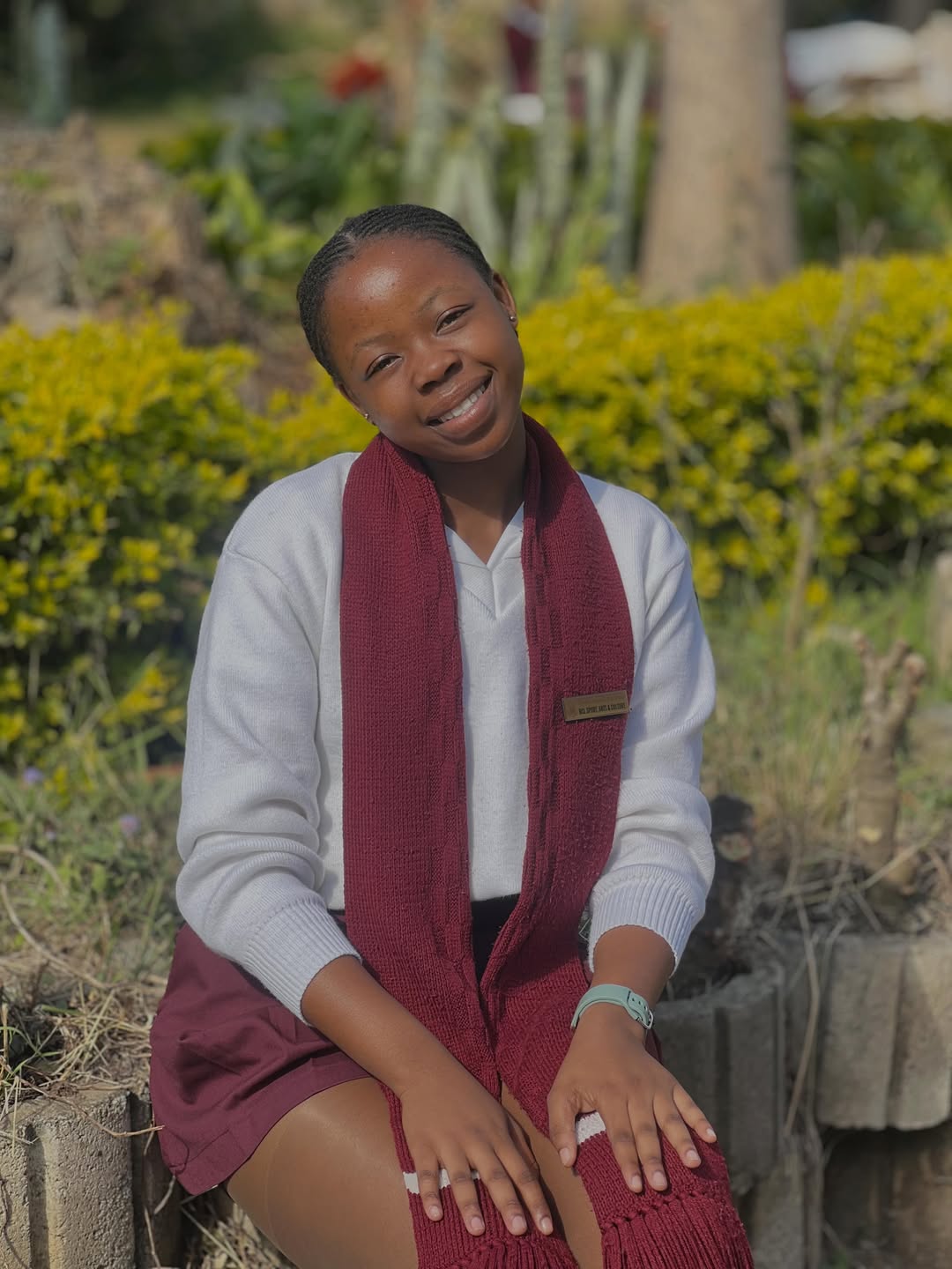 Classic School Uniform With Cozy Scarf