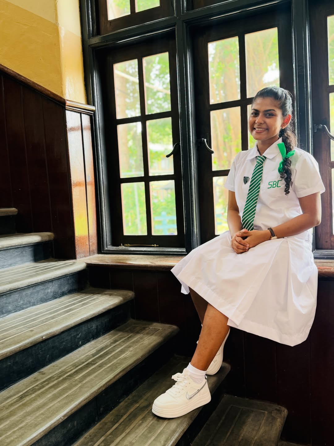 Classic School Uniform With Modern Sneakers