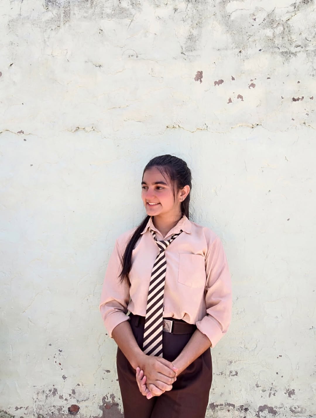 Classic School Uniform With Striped Tie