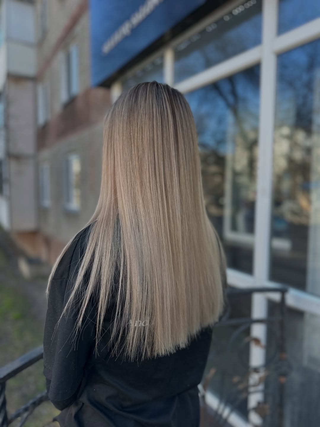 Cool Ash Blonde Sleek Long Hair