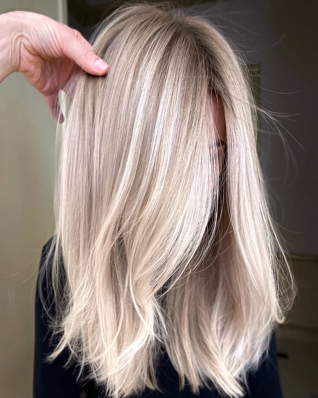 Cool Blonde Balayage With Lived-In Root