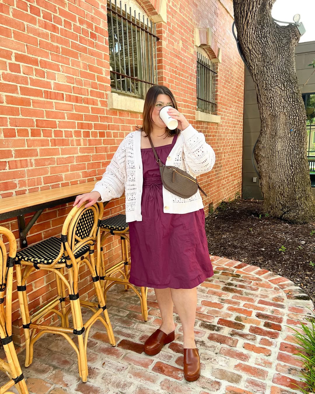 Cozy Knit Cardigan With A-Line Midi Dress