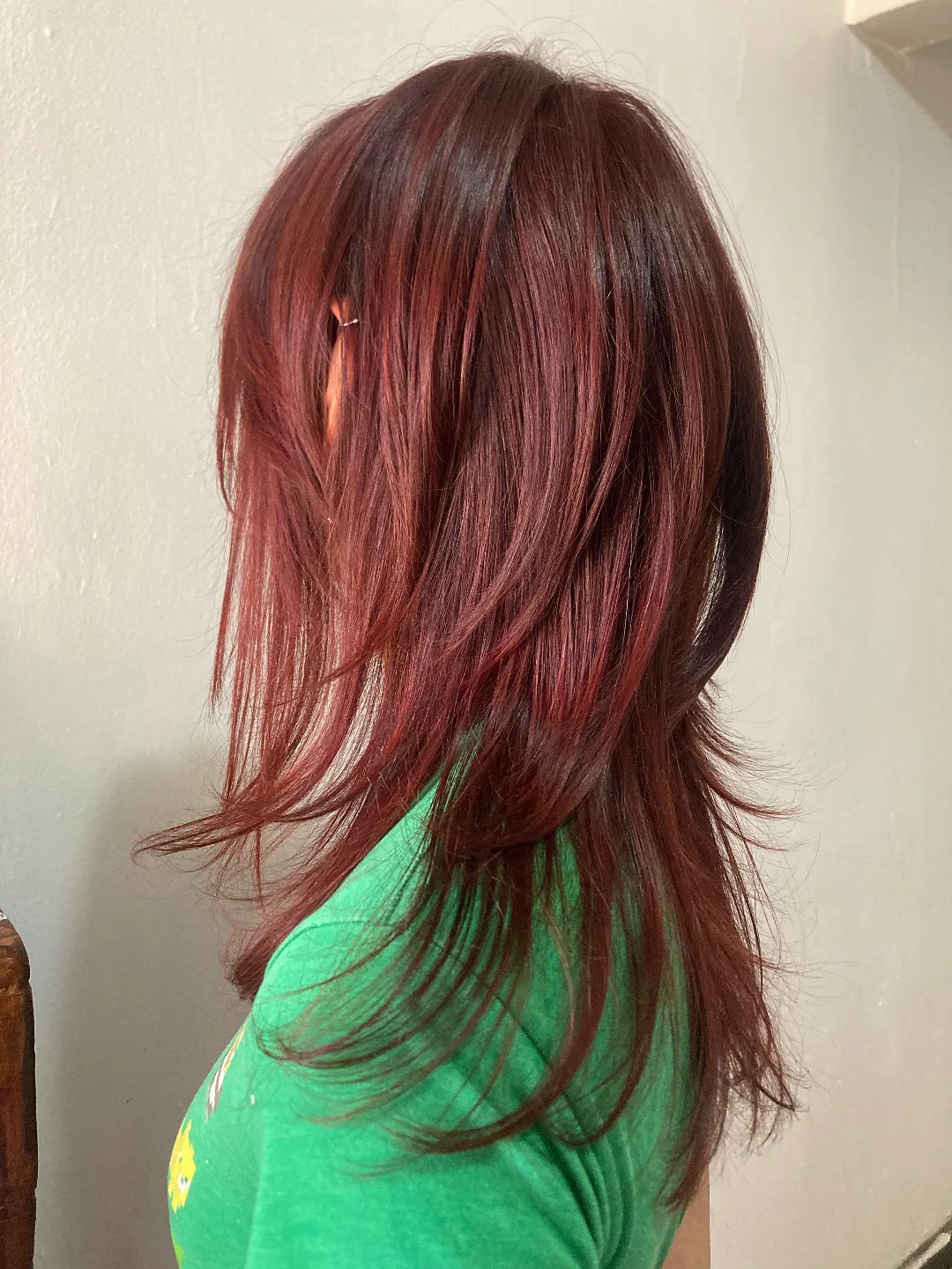 Crimson Wolf Cut With Wispy Layers