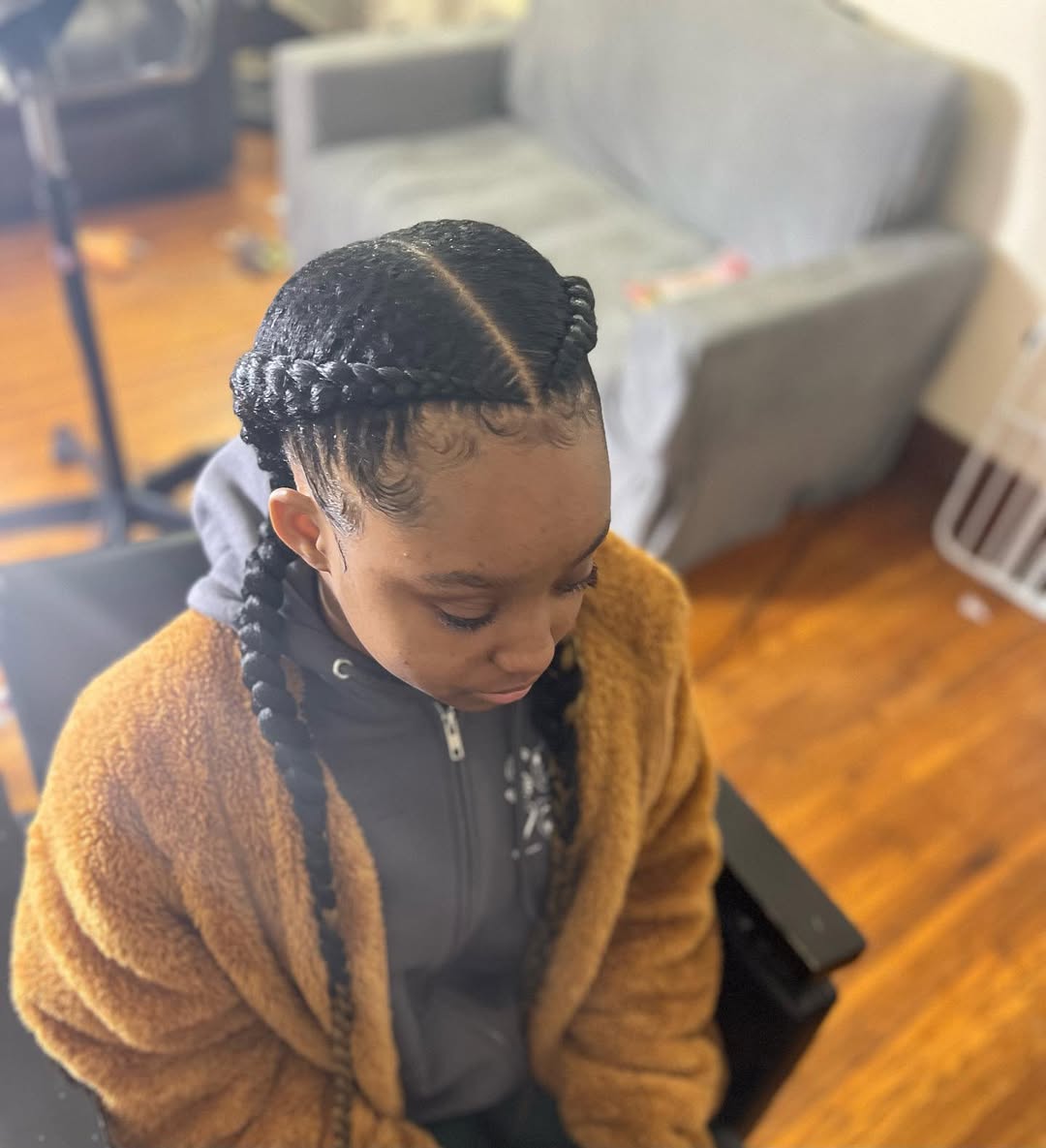 Defined Cornrows With Sleek Baby Hairs