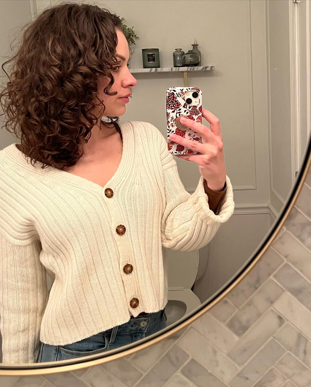 Defined Medium Length Curls With Volume