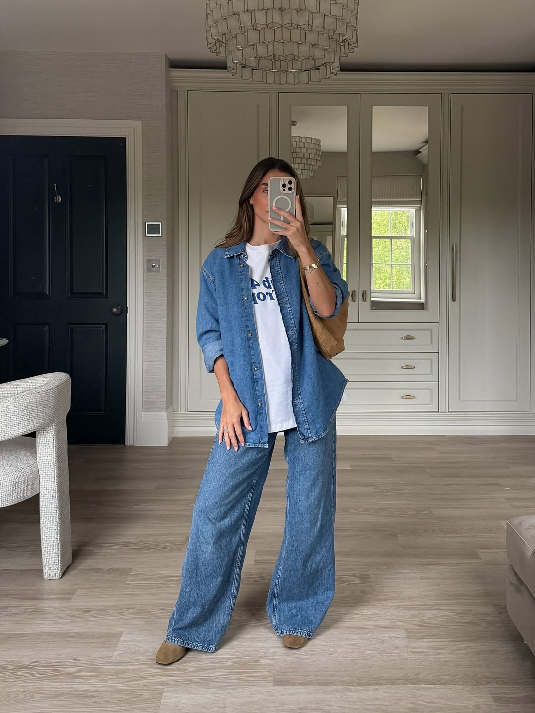 Denim Double Act Wide Leg Set
