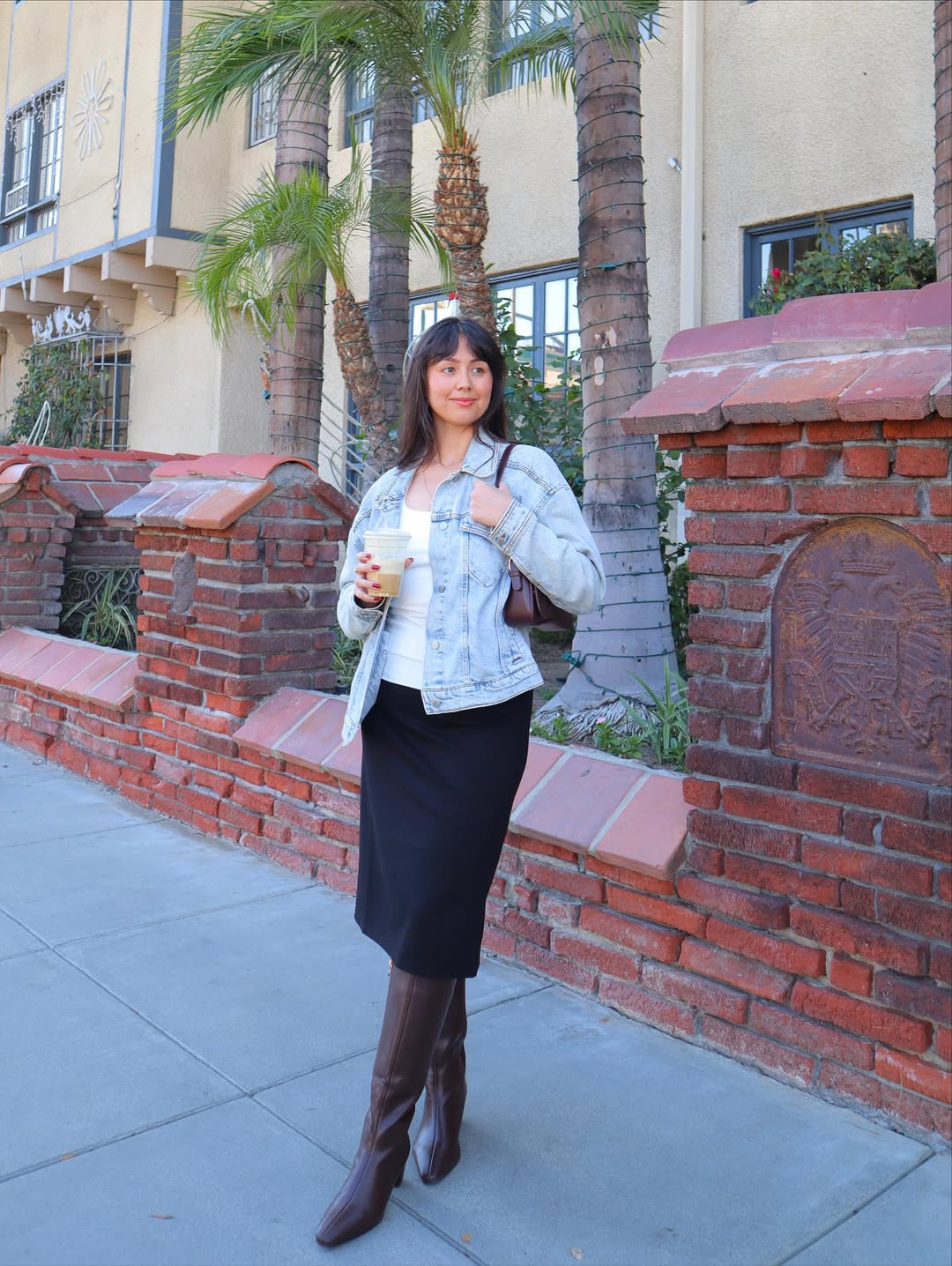 Denim Jacket Midi Skirt Casual Chic Outfit
