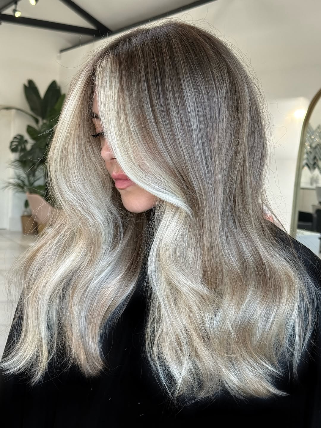 Dimensional Ash Blonde With Face Framing Highlights