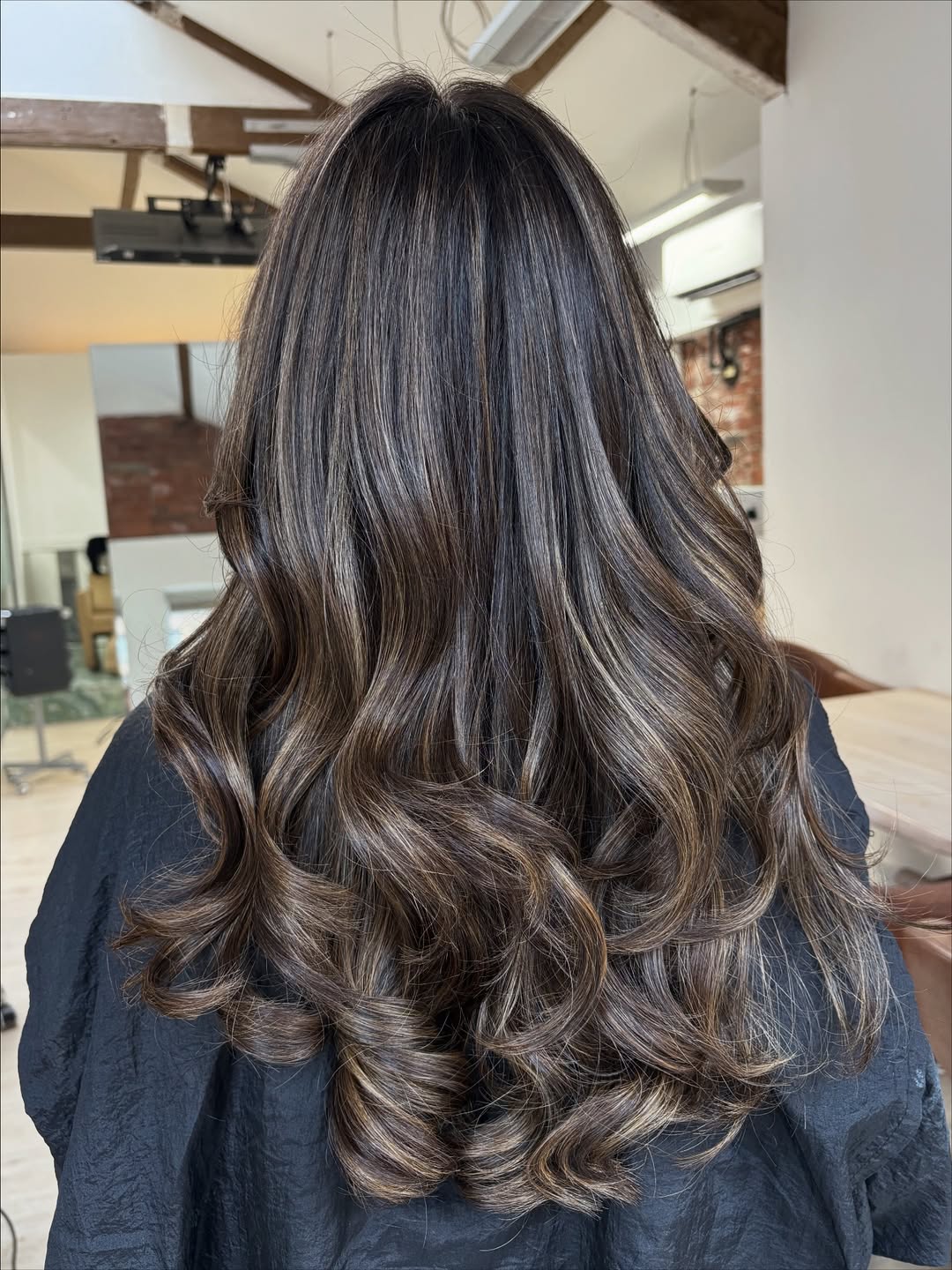 Dimensional Espresso With Ashy Blonde Highlights