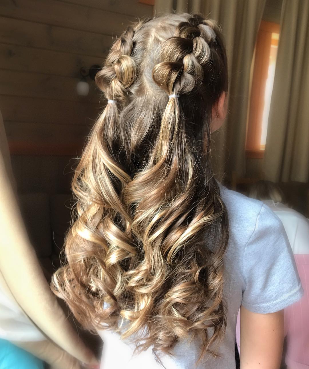 Double Dutch Braids with Loose Curls