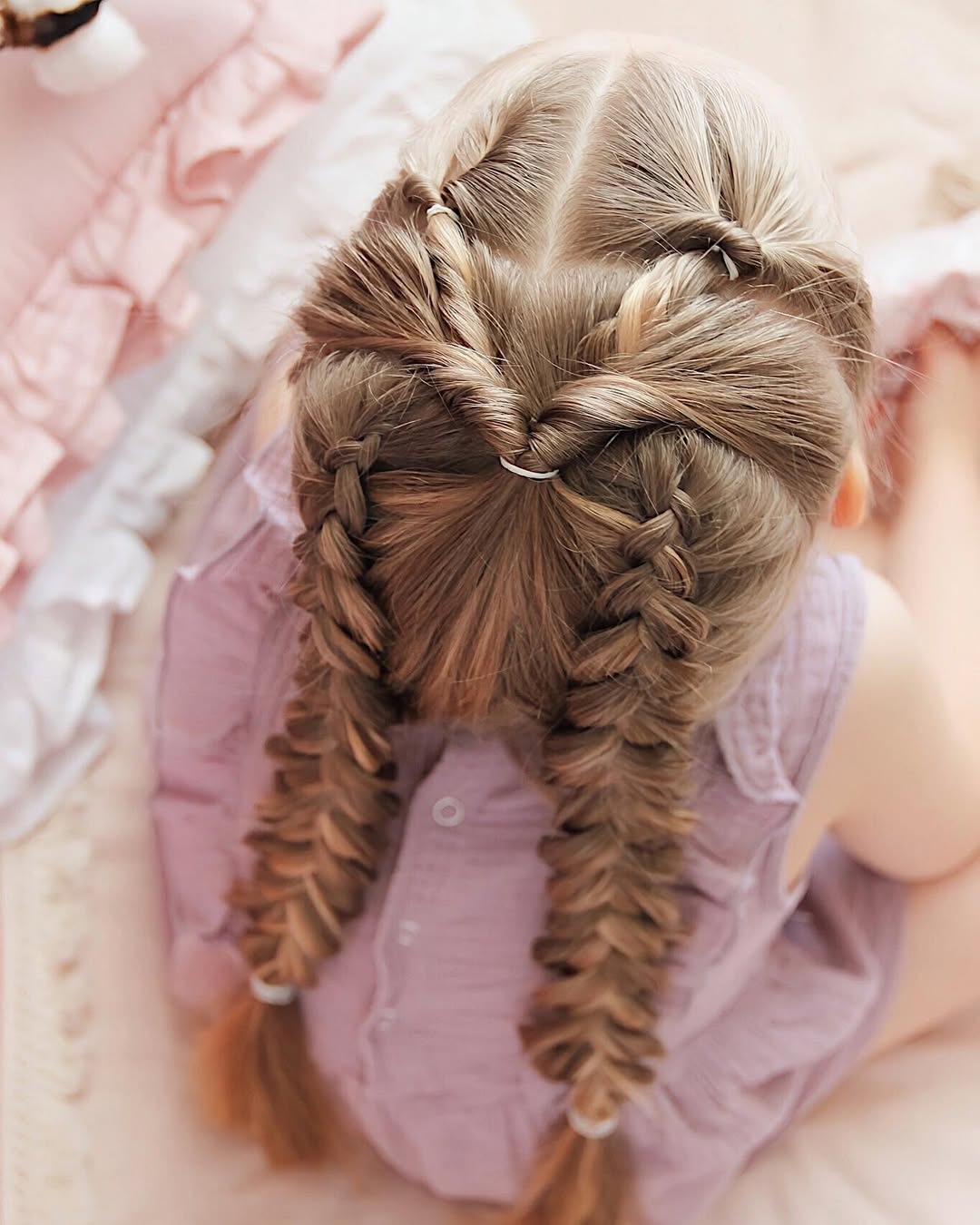 Double Fishtail Braids With Crown Twisted Detail