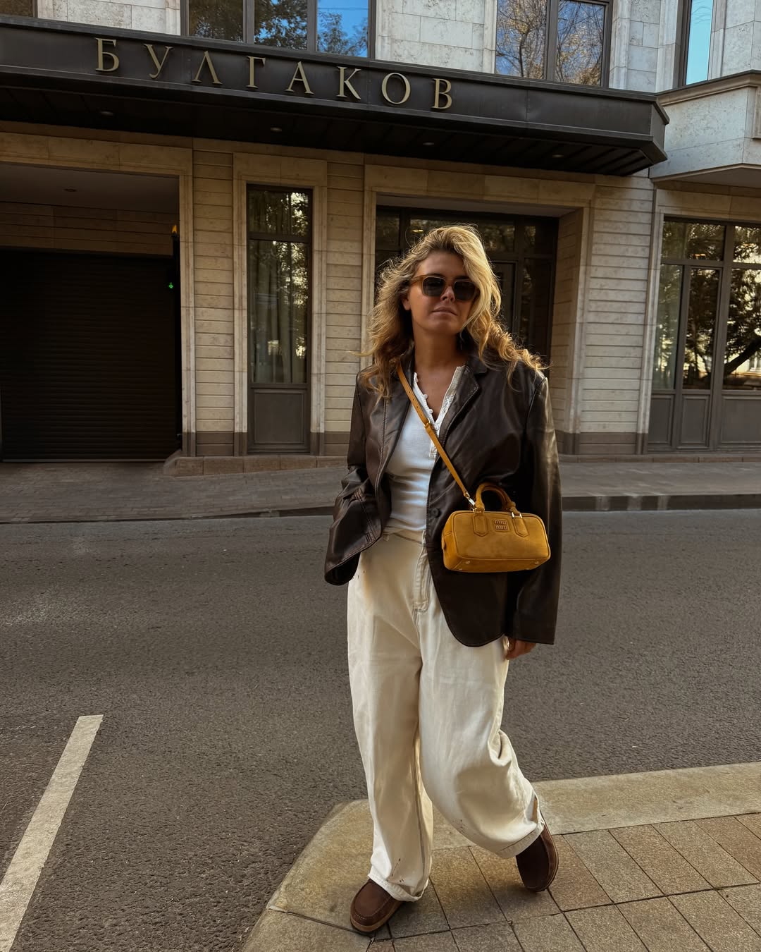 Effortless Brown Blazer and Cream Trouser Combo