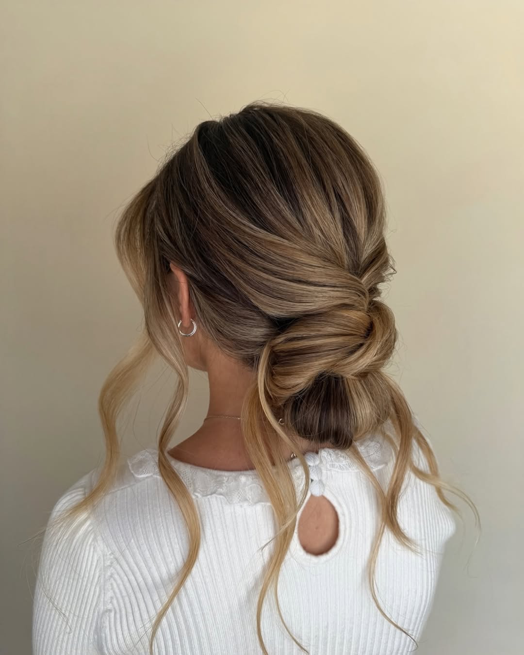 Effortless Low Bun With Face Framing Waves