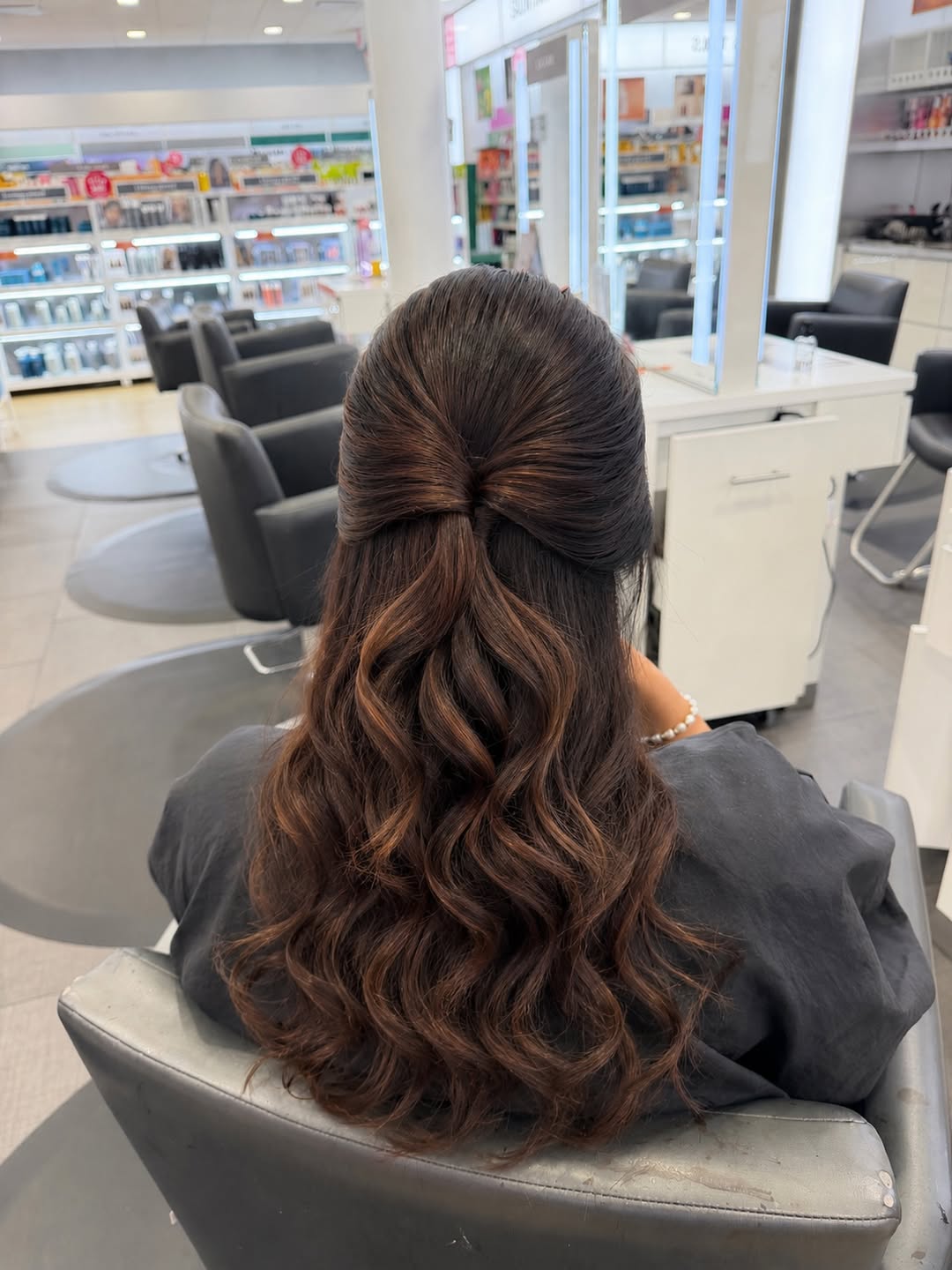 Elegant Bow Half-Up Half-Down Waves