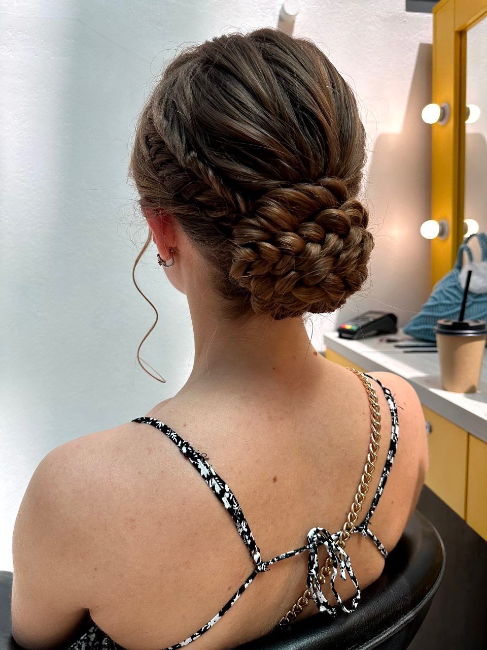 Elegant Braided Updo With Tendrils