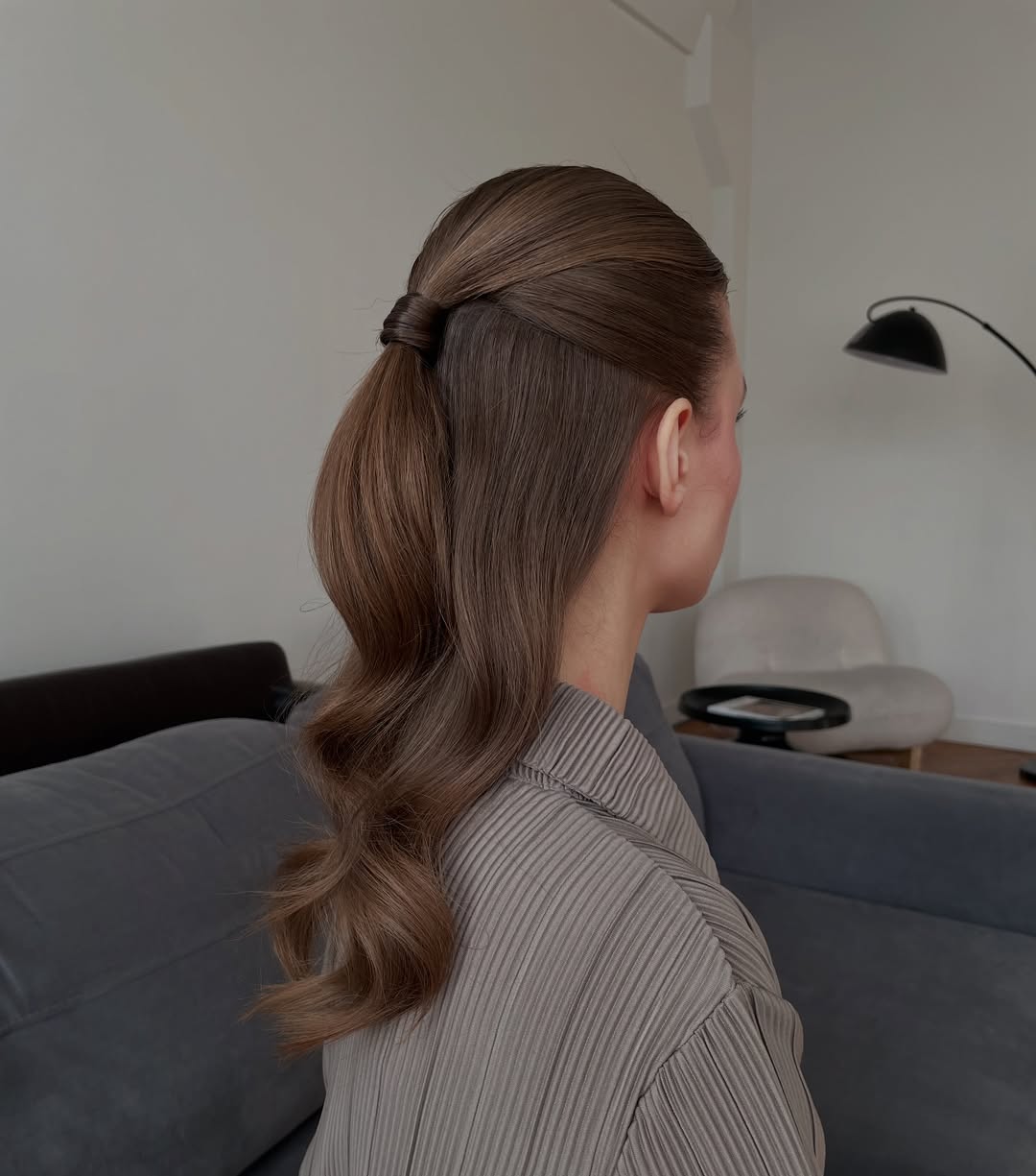 Elegant Half-Up Twist With Voluminous Waves