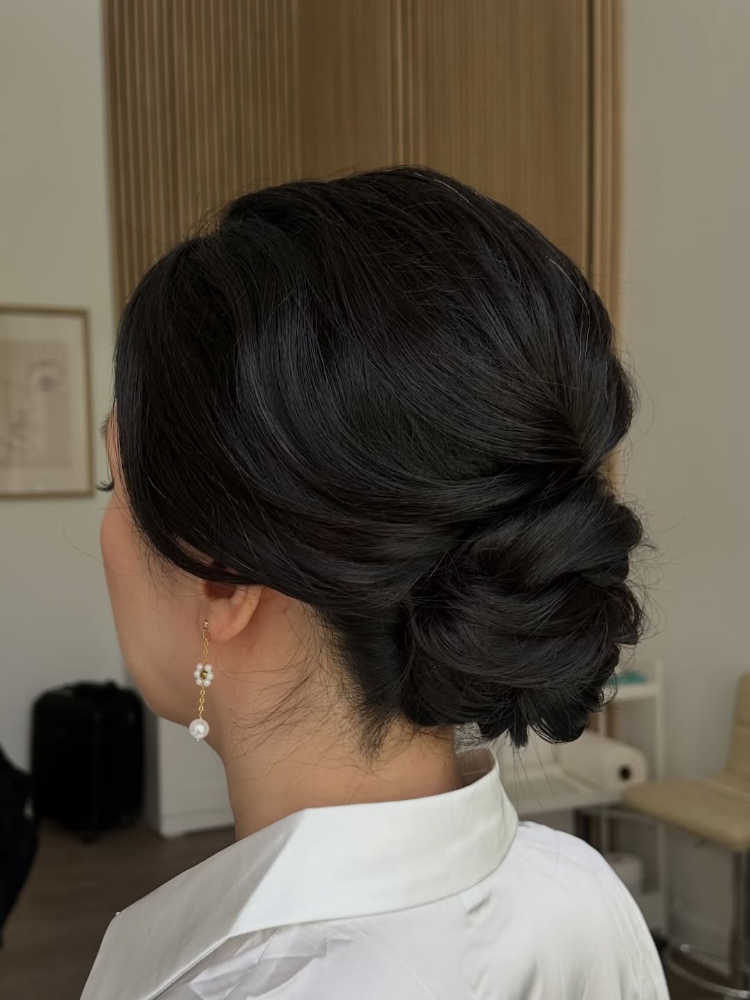 Elegant Twisted Low Chignon For Weddings