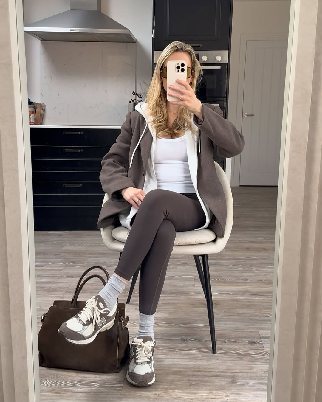 Elevated Athleisure Brown Blazer And Leggings