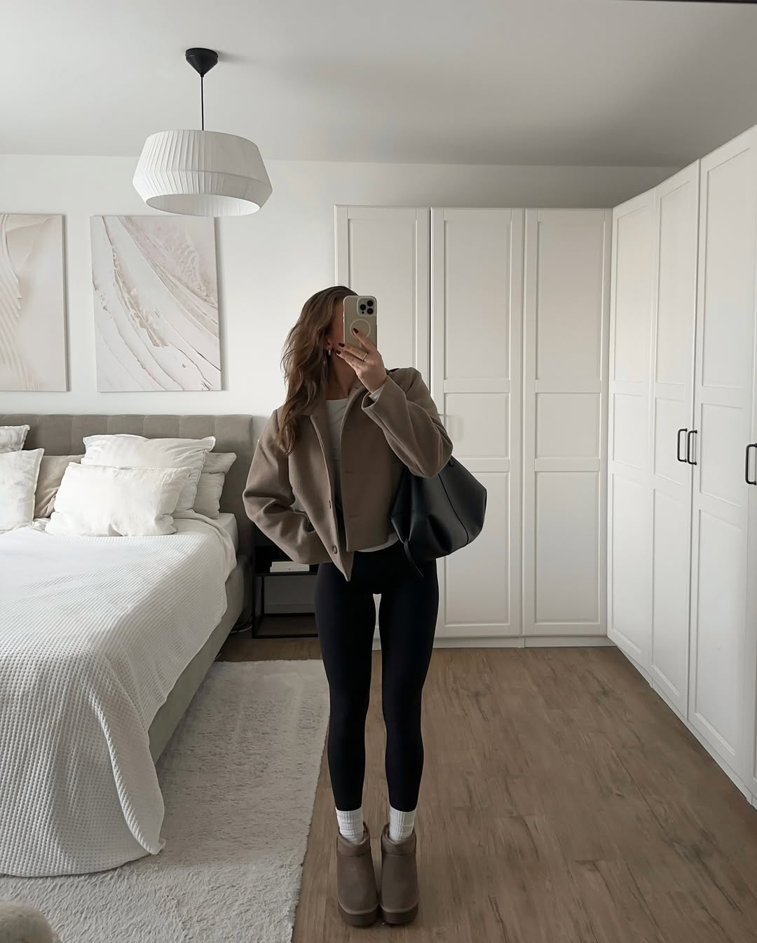 Elevated Leggings Outfit With Cropped Blazer