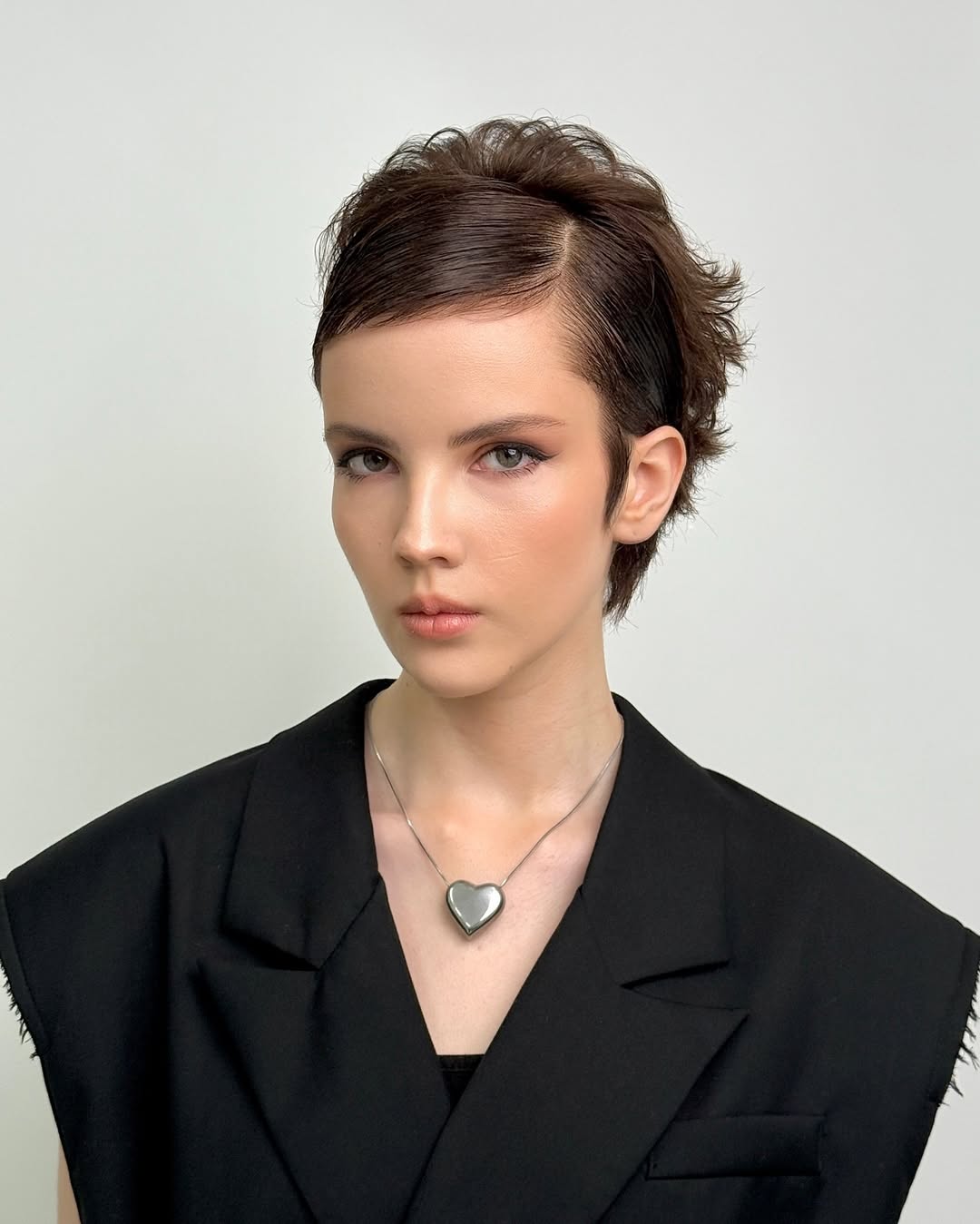 Embracing Textured Undercut Pixie With Deep Side Part