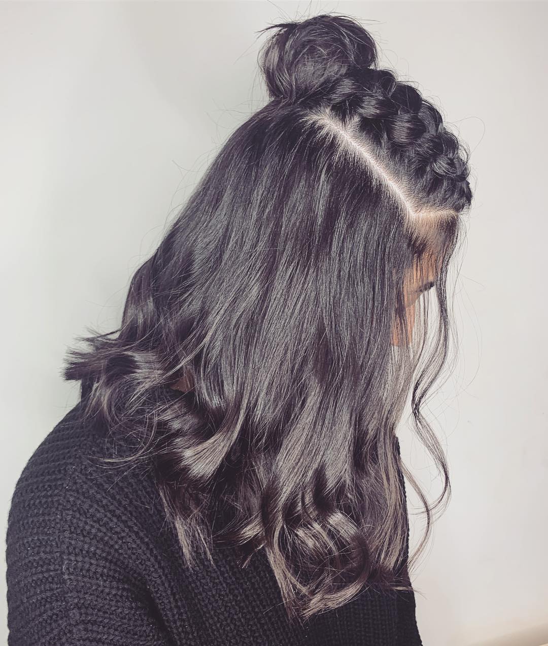 Festival Half-Up Braids And Messy Bun