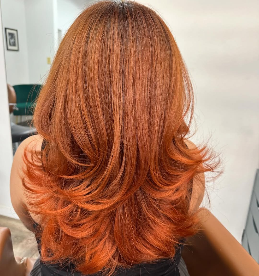 Fiery Copper Shag with Face-Framing Layers