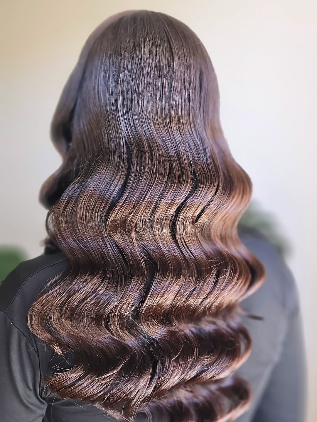Glamorous Wavy Brunette Tresses With Subtle Highlights