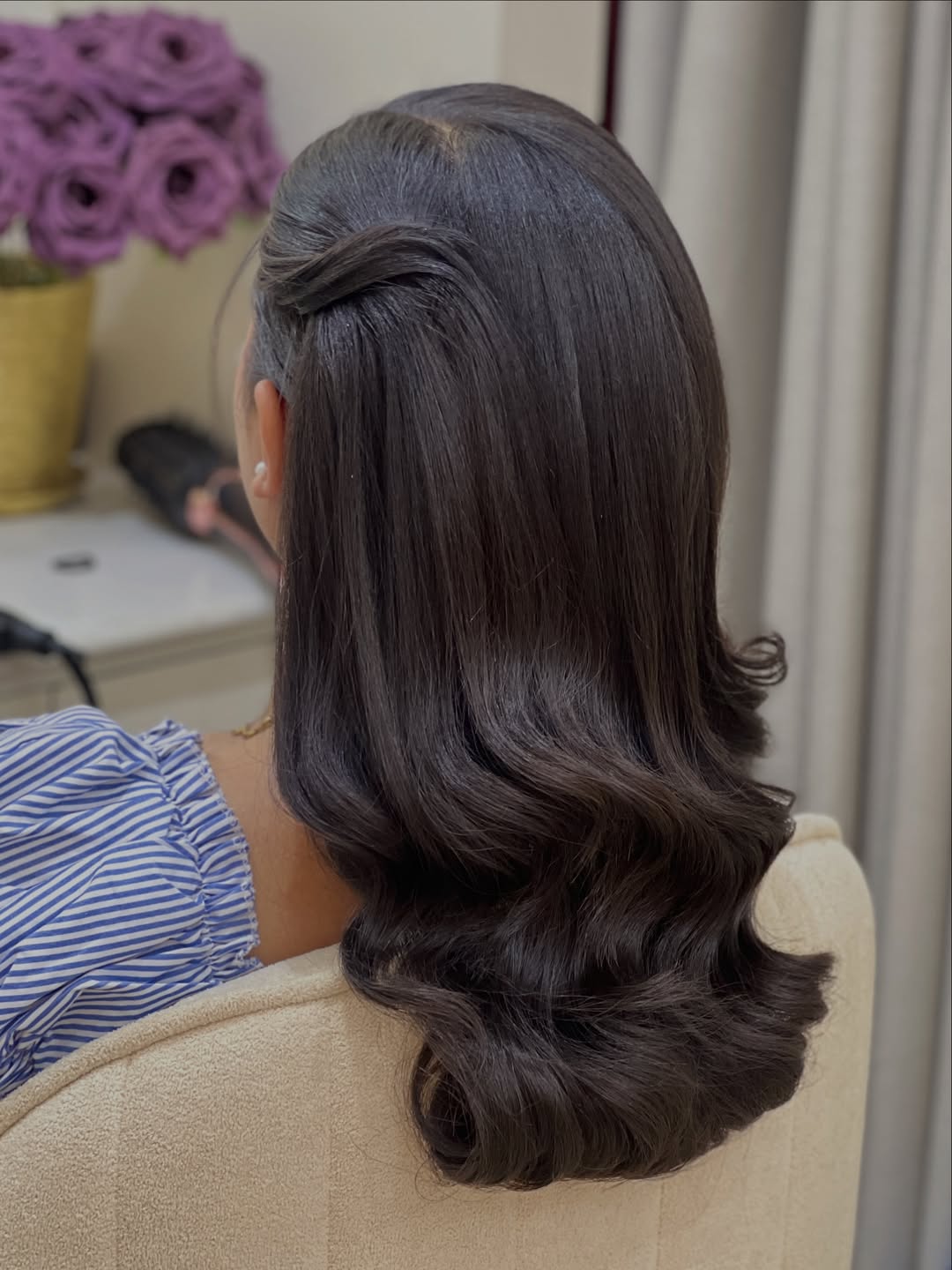 Glamorous Wavy Finish For Dark Brown Bob