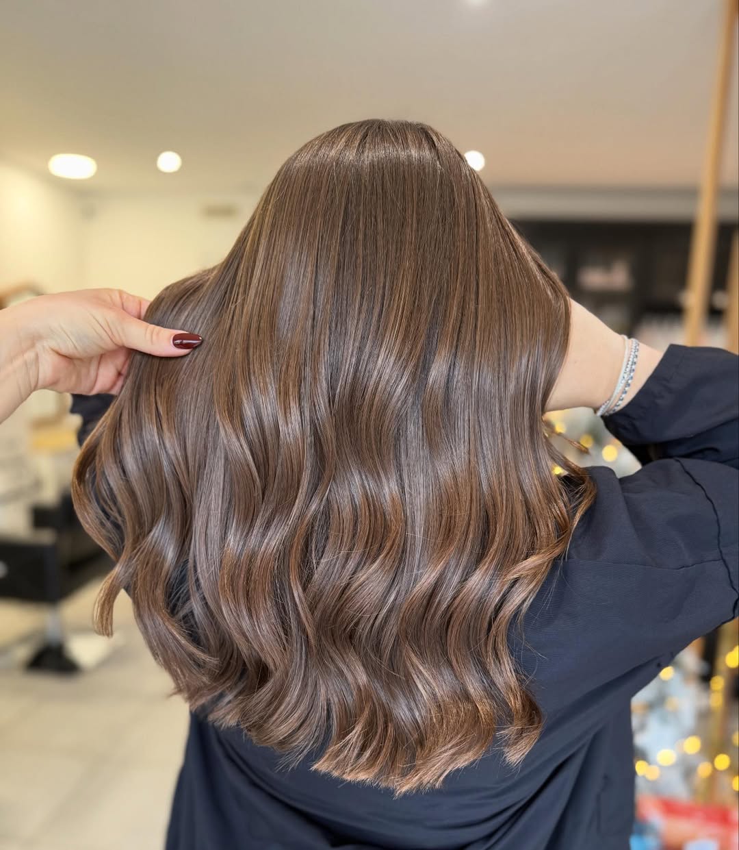 Glossy Long Honey Brown Waves