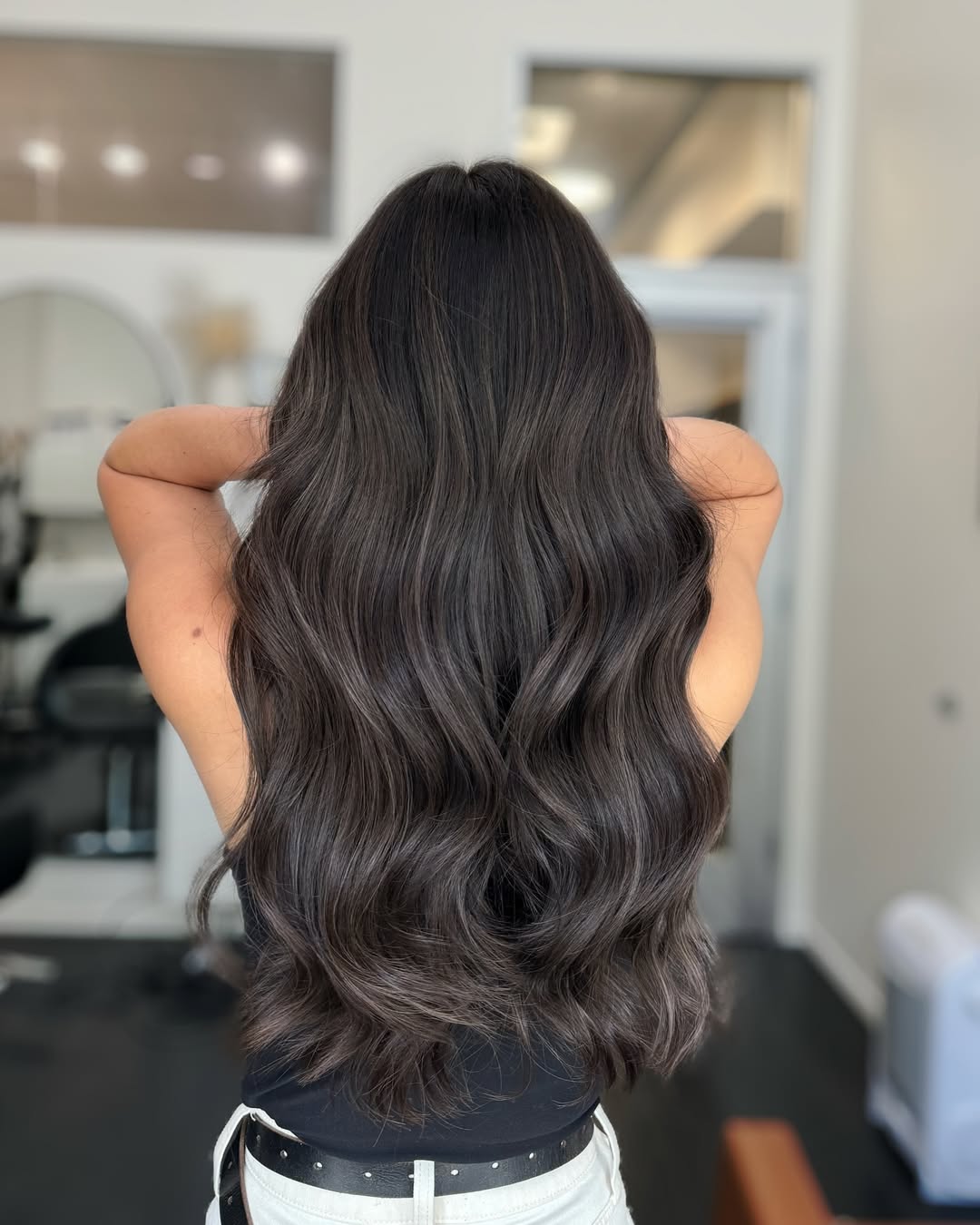 Gorgeous Ash Brown Waves On Long Hair