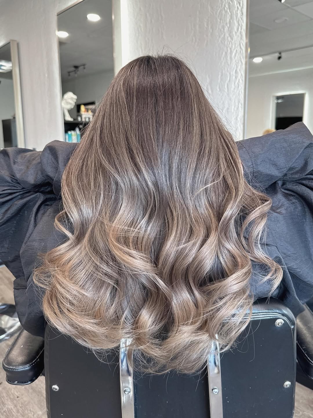 Gorgeous Ash Brown Waves with Subtle Highlights