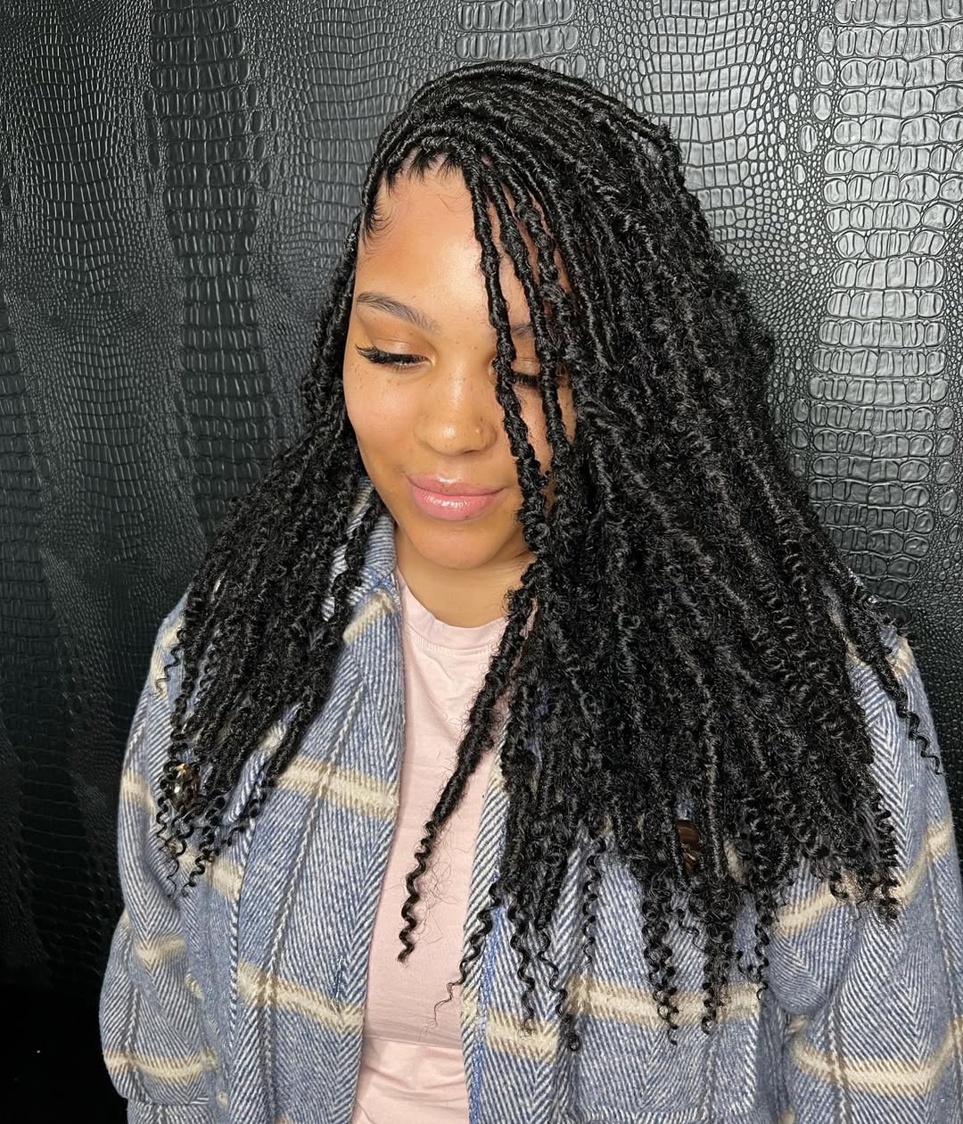 Gorgeous Crochet Faux Locs Side Part