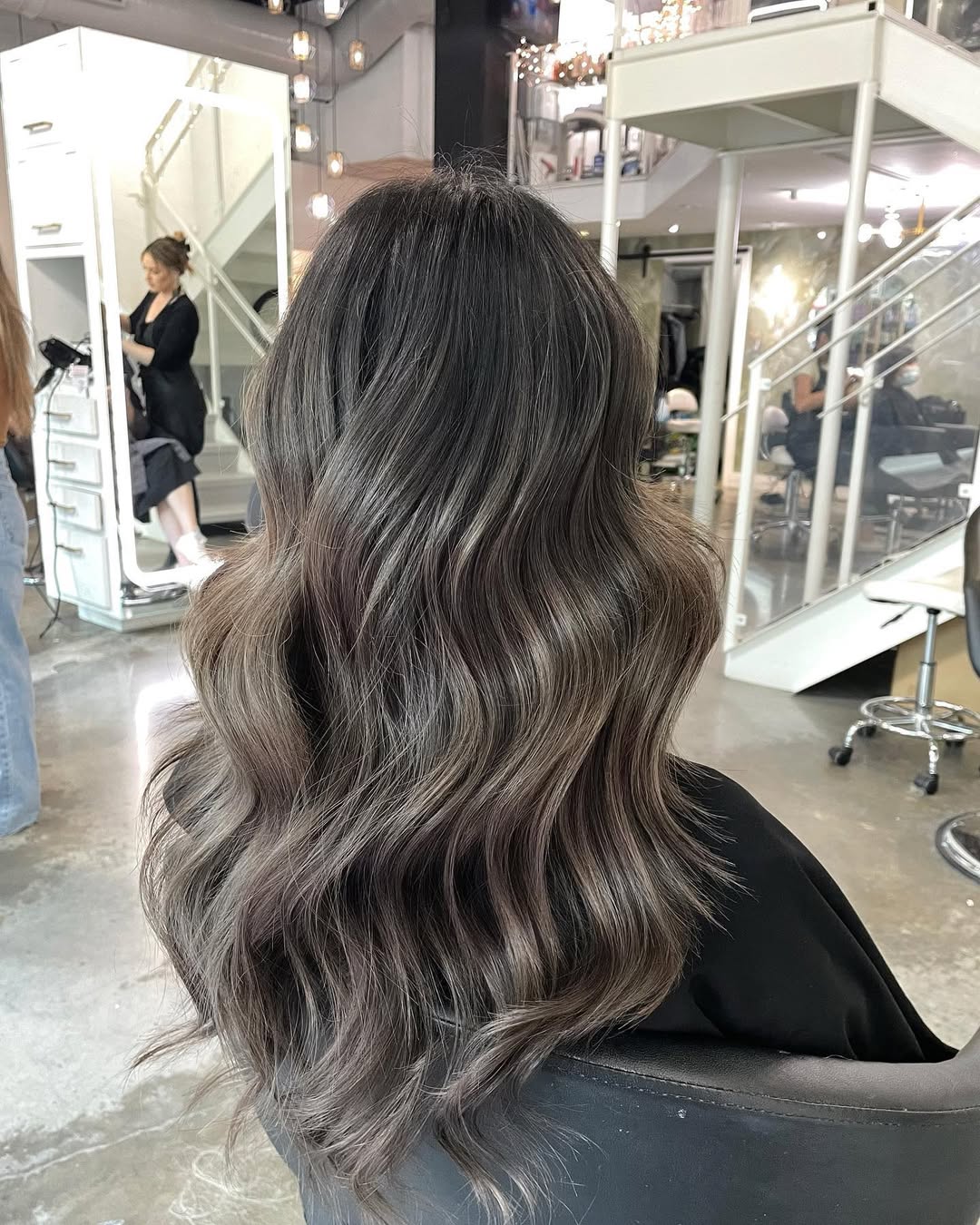 Gorgeous Long Ash Brown Balayage Waves