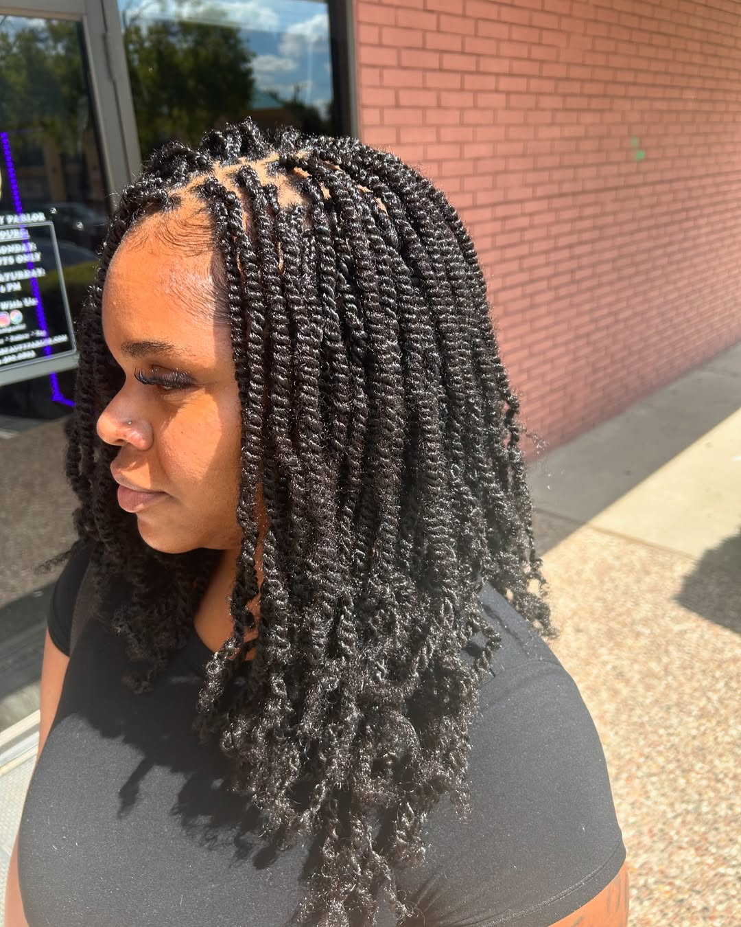 Gorgeous Shoulder Length Passion Twists Textured Ends