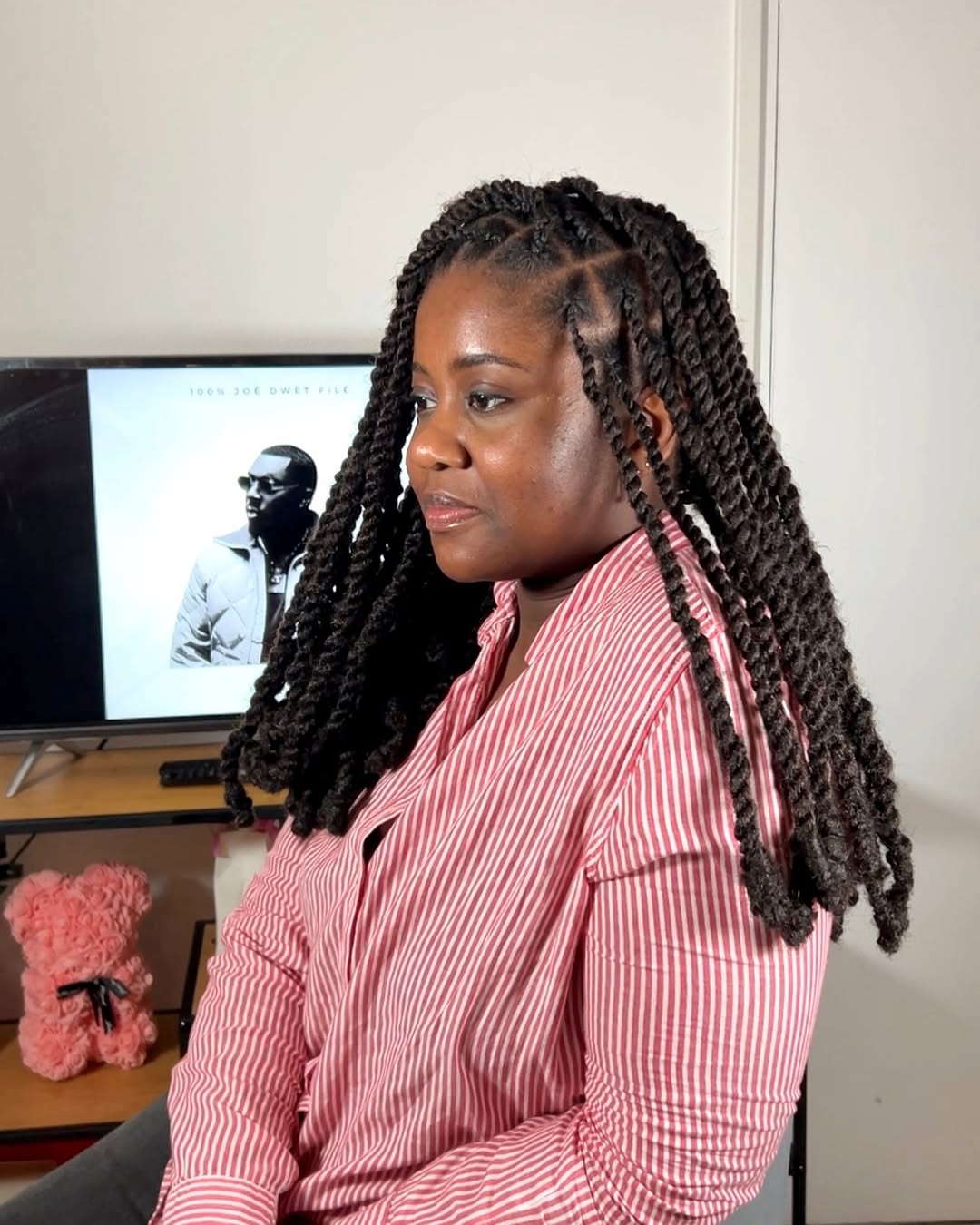 Gorgeous Shoulder Length Twist Braids Protective Hairstyle