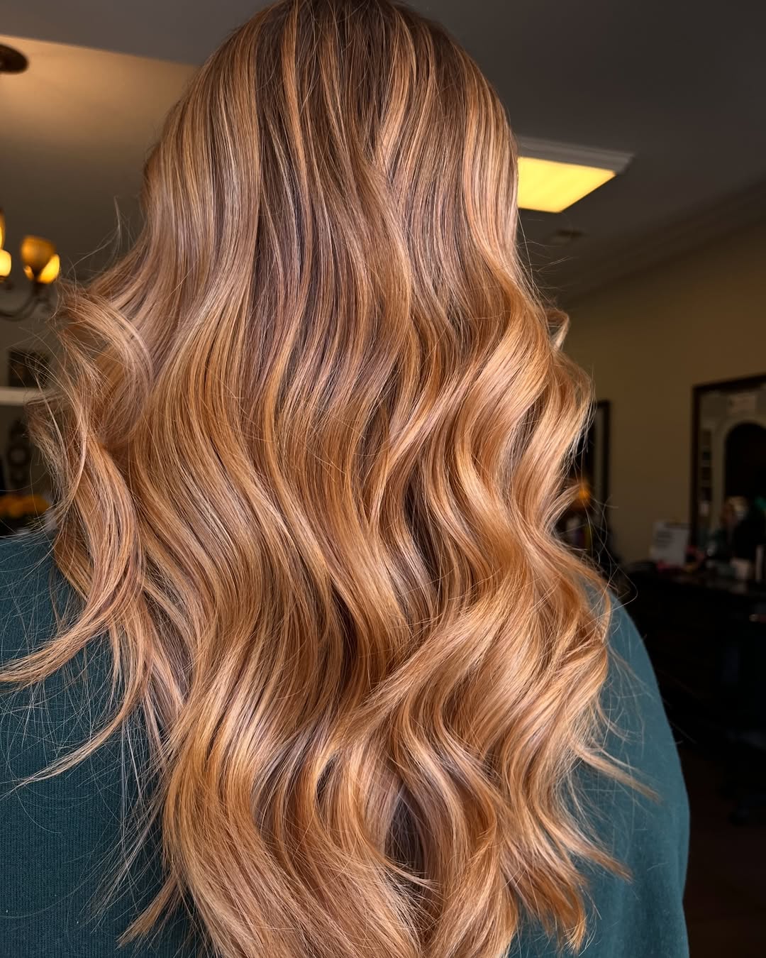 Gorgeous Strawberry Blonde Balayage With Wavy Length